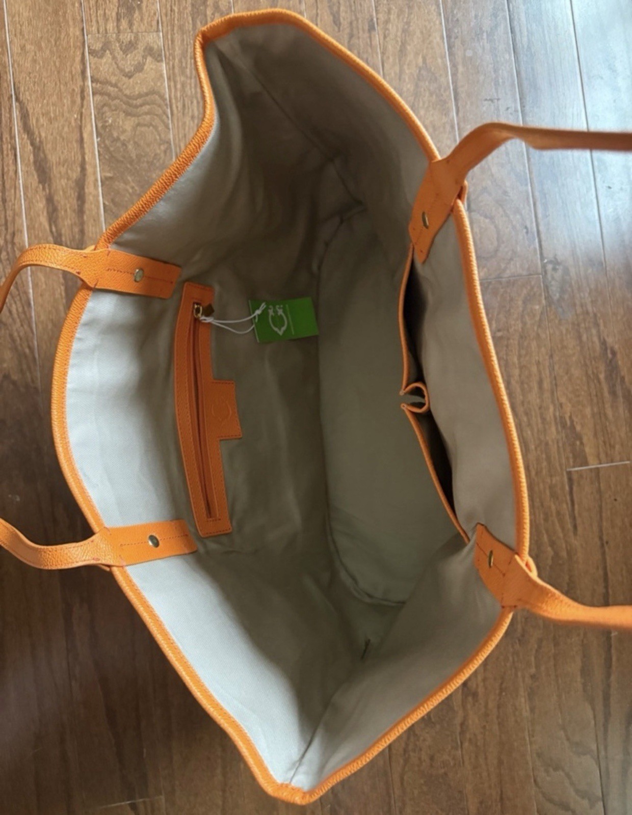 C. Wonder Large Ikat Tote Orange Yellow Purple Beige Snap Closure Lined Logo