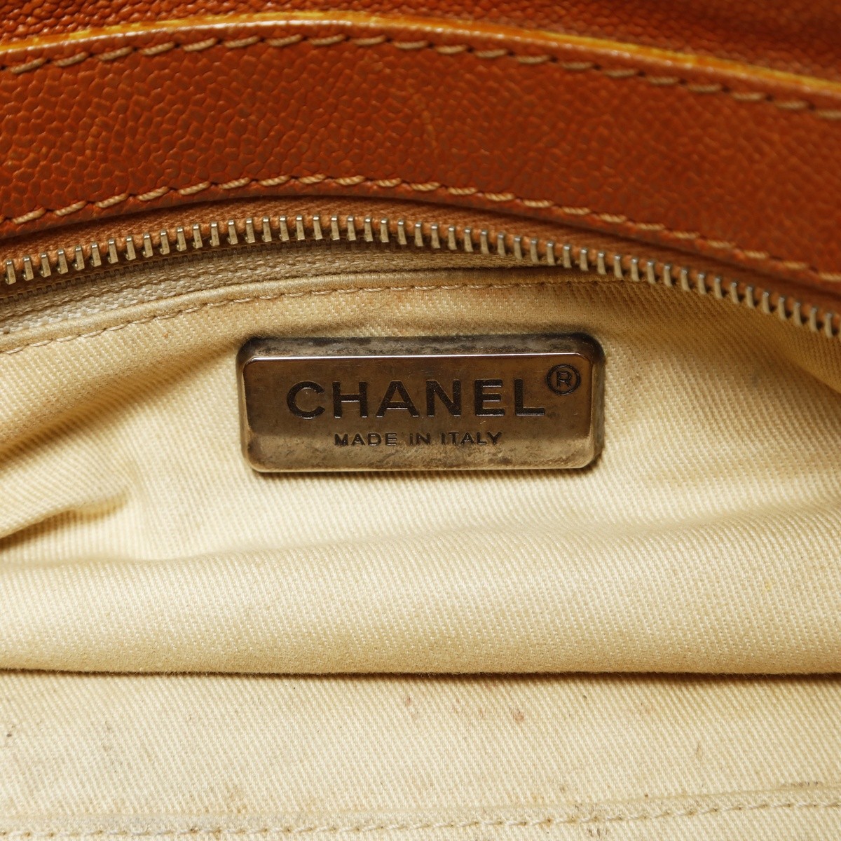 Authentic CHANEL Series 10, 2003-2004, Caviar Skin, Wild Stitch Handbag Bro…