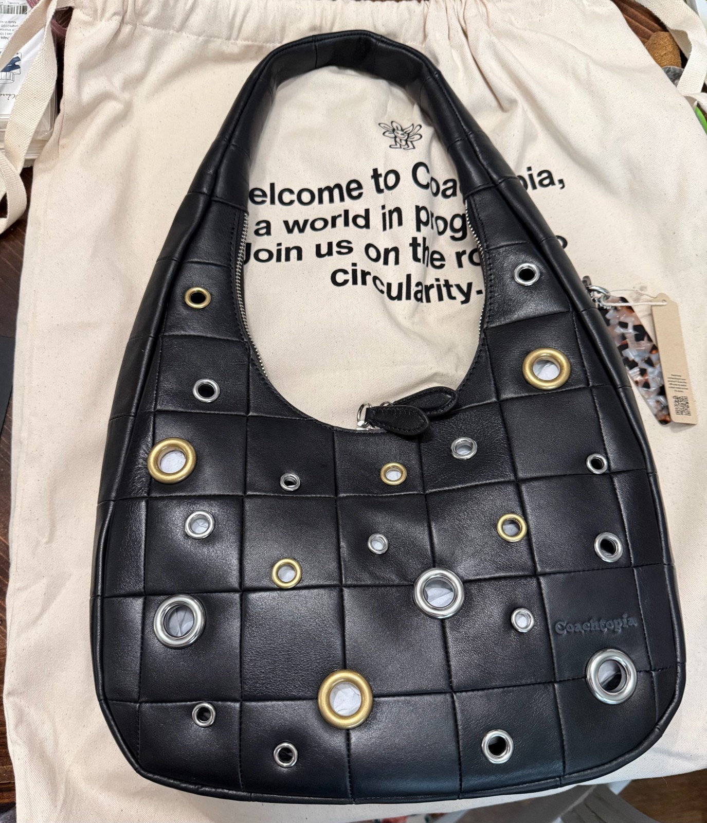 Coachtopia Alter Ego Crescent W/Mixed Metal Grommets-New