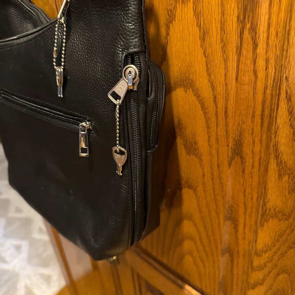 Roma Leather Locking Concealment Purse CCW Concealed Hand Gun Carry