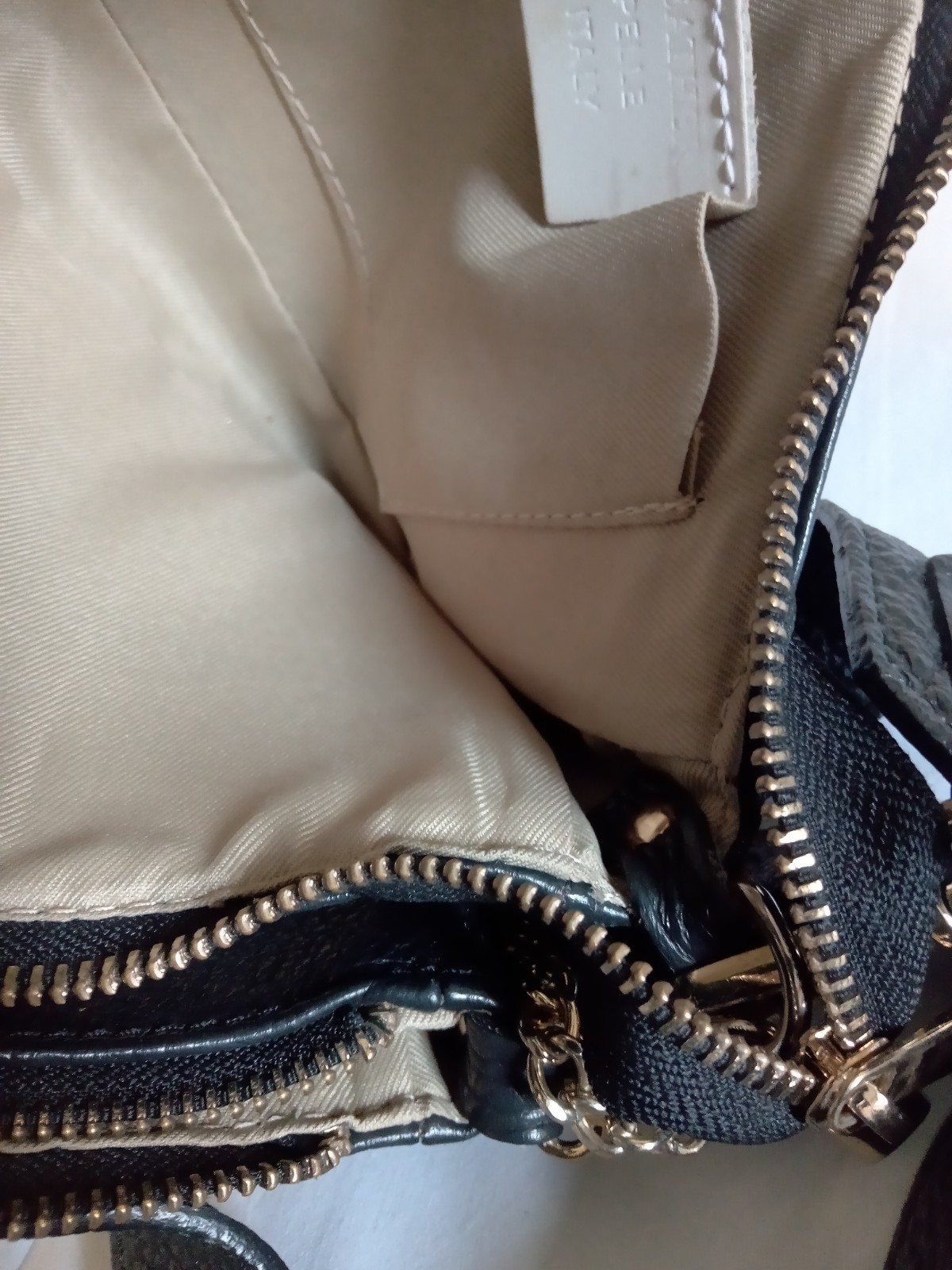 Leather Cross Body Bag With Two Separate Bags Women