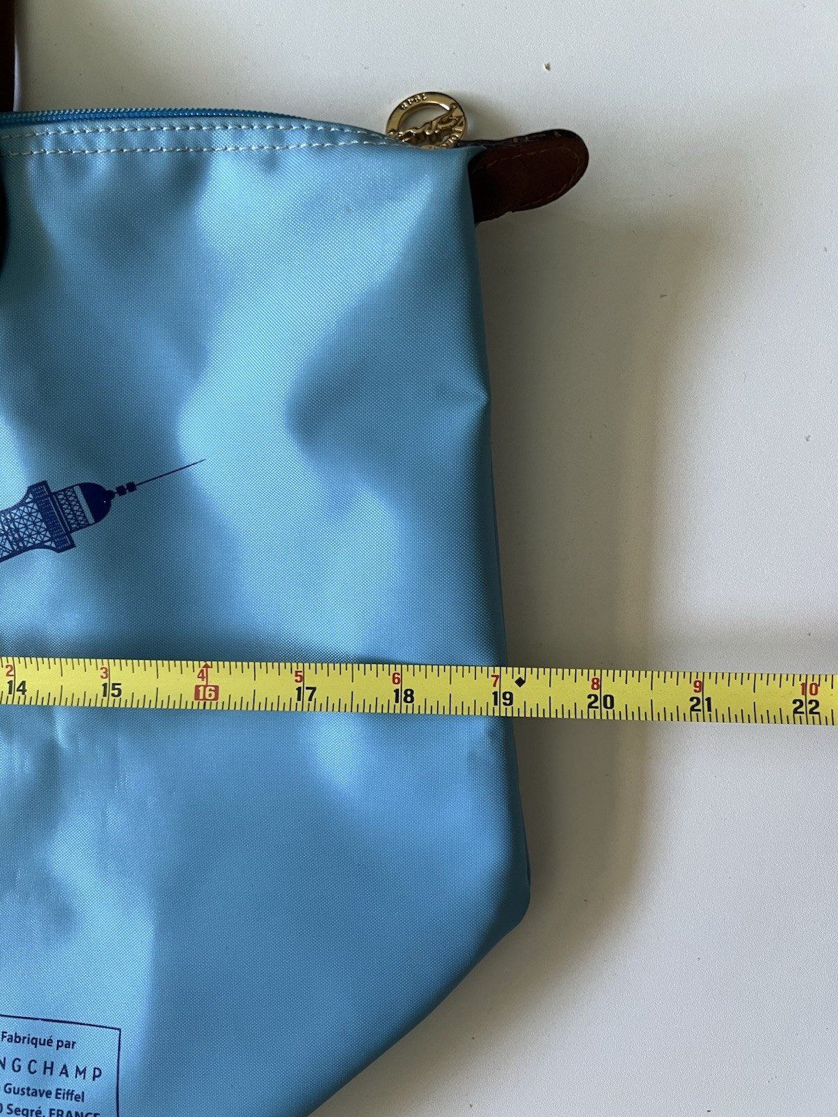Longchamp Le Pliage Sky Blue Eiffel