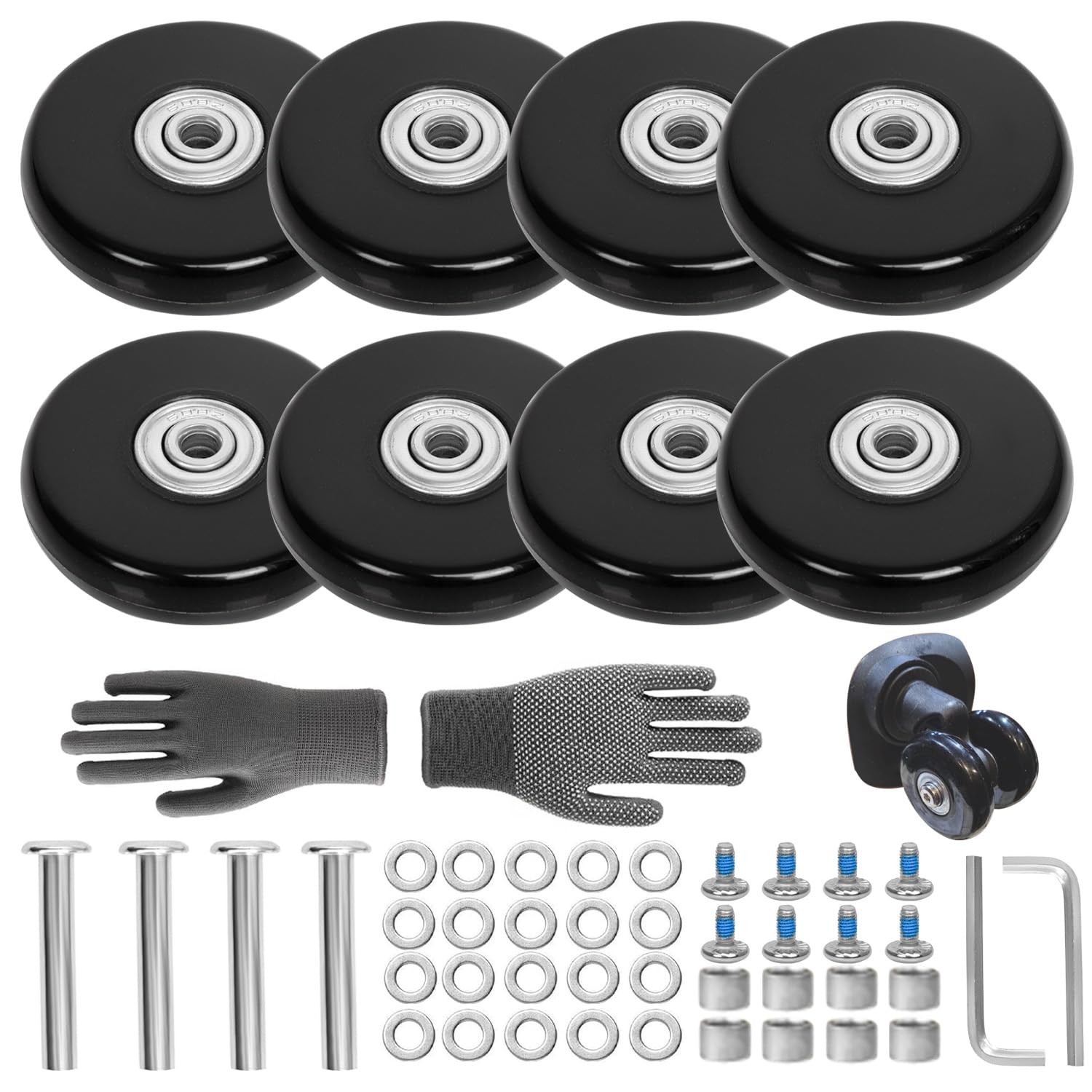 Luggage Suitcase Replacement Wheels Bearings Swivel Repair 2.36×0.55 Inch
