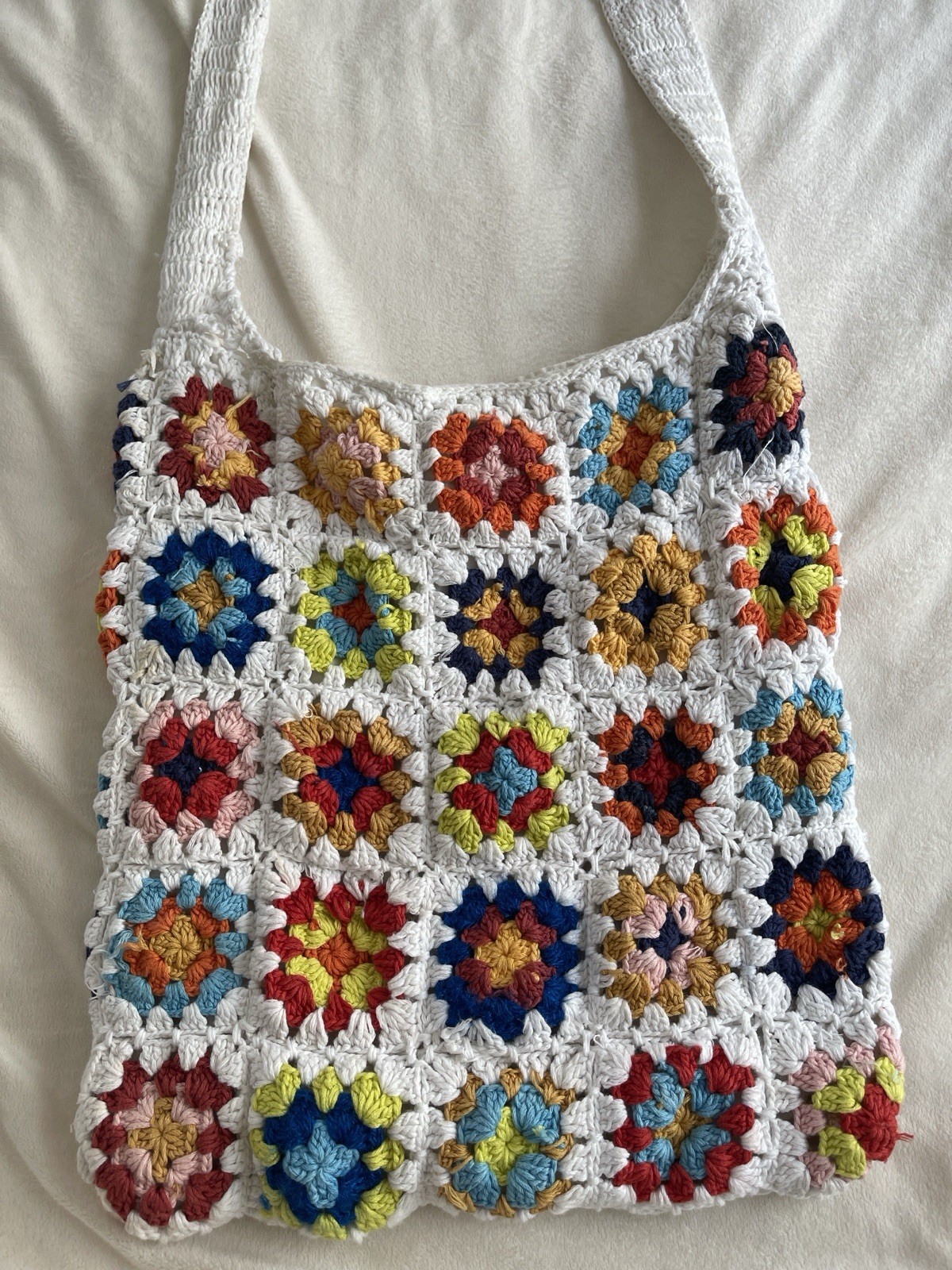 Bohemian Granny Square Sling Bag Women’s Multi Colored
