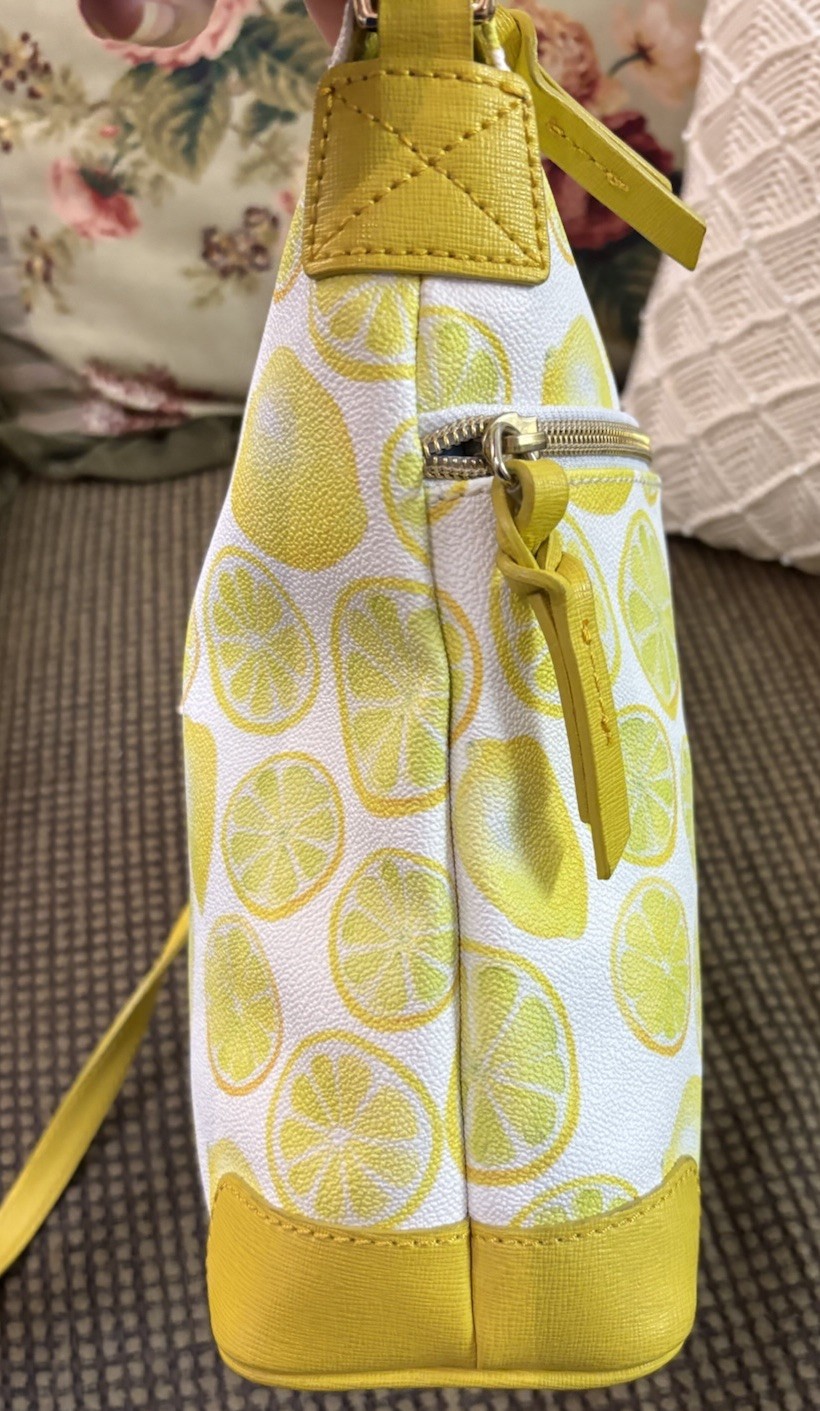 Dooney Bourke Bundle Set Limone Lemon Yellow Bags Tote Crossbody Pouch Wristlet