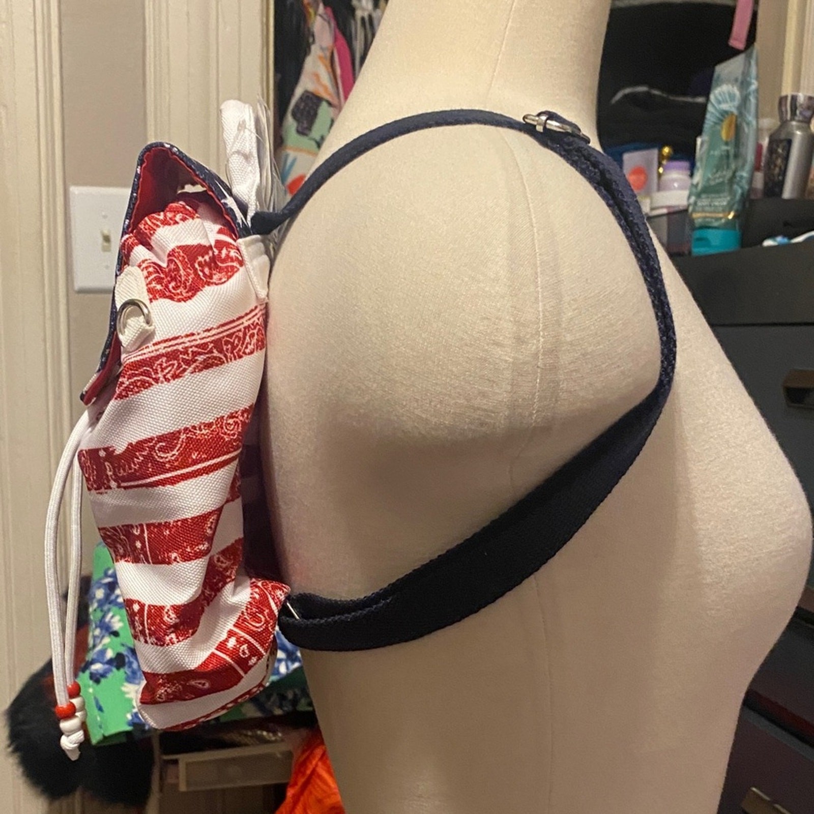NWT, Claire’s Patriotic Star & Stripe Mini Backpack Approximately 7.5”x4”x8.5”