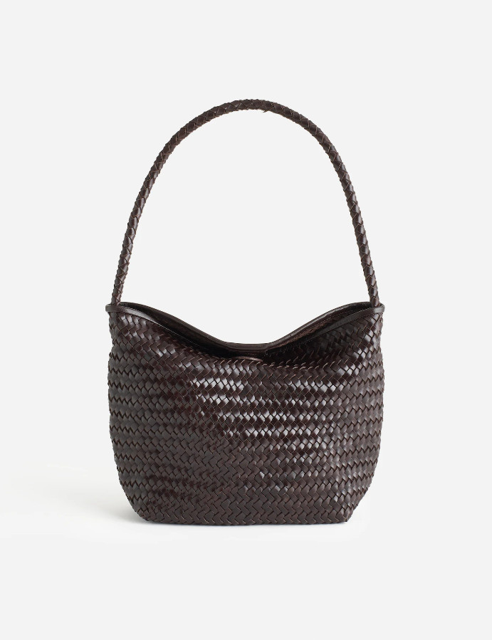 MADEWELL The Signature Woven Shoulder Bag, Coffee Bean (NEW)