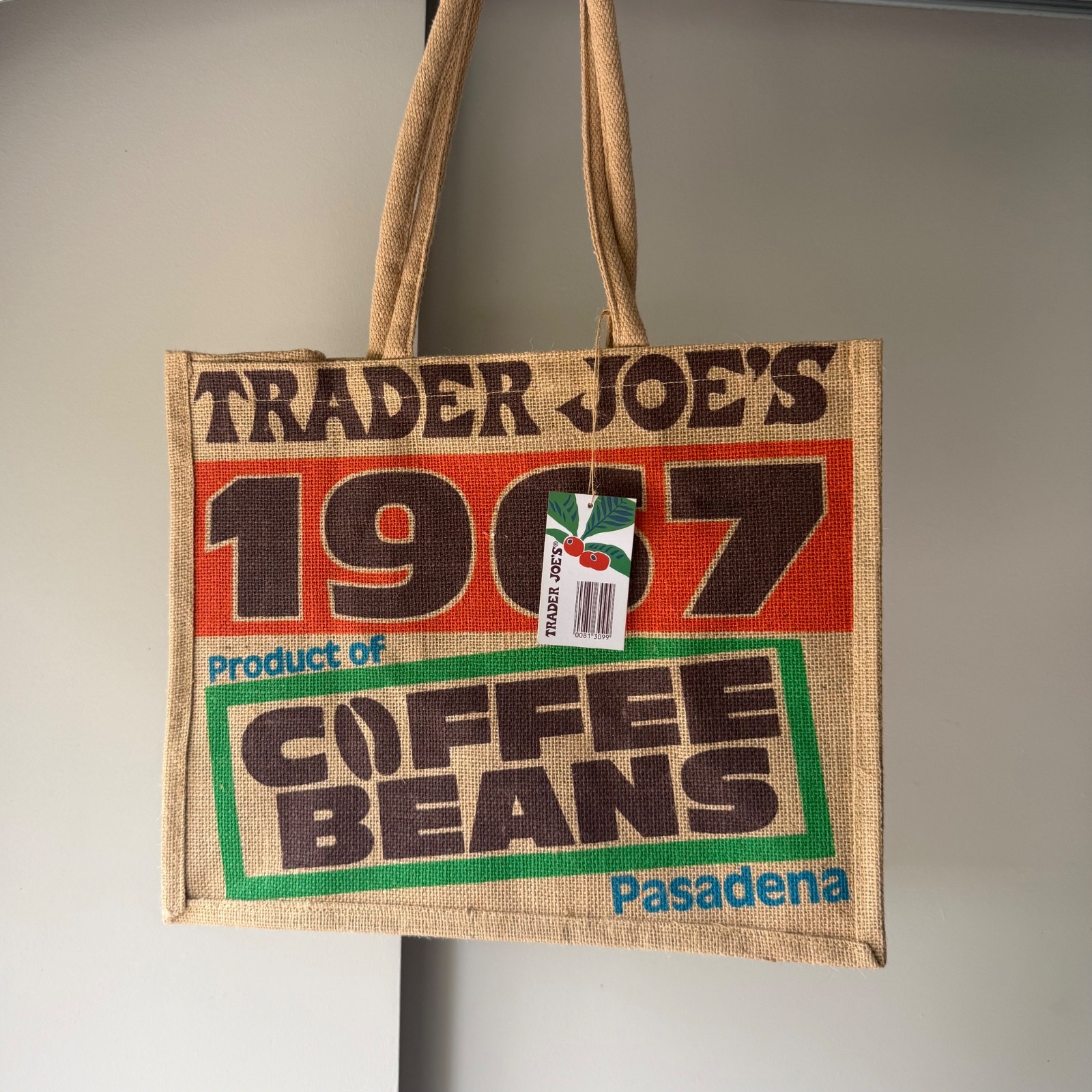 Trader Joes 1967 Coffee Beans Tote Bag