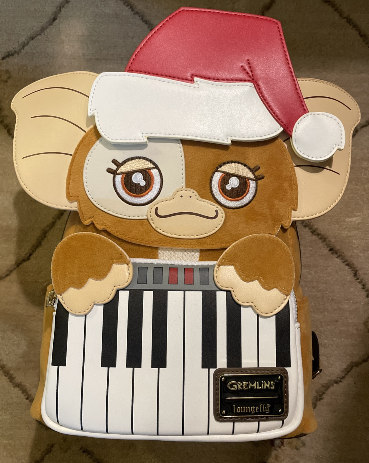Gremlins Gizmo Holiday Cosplay with Removable Hat Mini Backpack