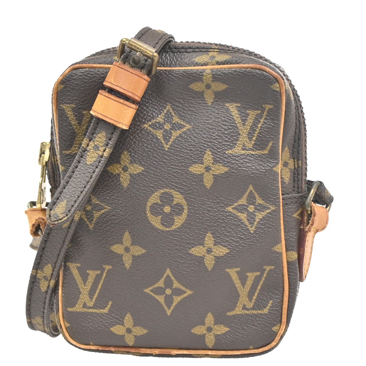 LOUIS VUITTON LV Mini Danube Shoulder Bag Monogram Leather Brown M45268 64KC840