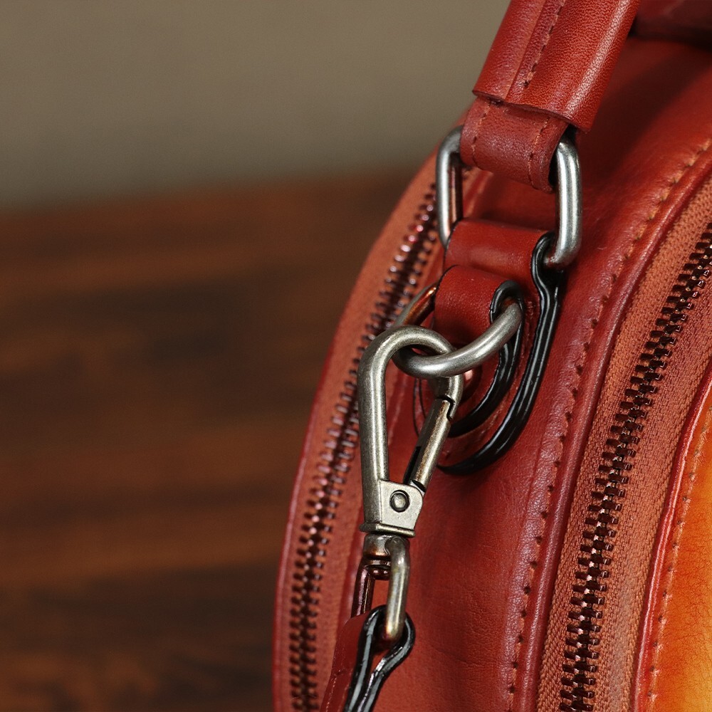 Genuine Leather Small Purse Shoulder Bag Women Hand painted Phone Crossbody Bag