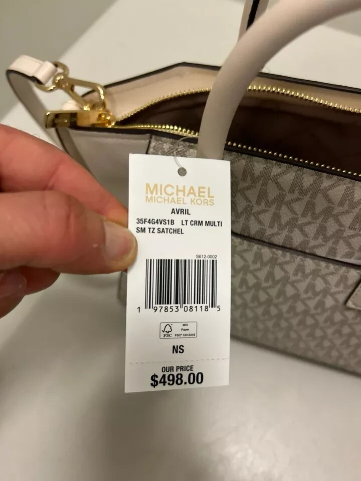 Michael Kors Avril Small Satchel Bag Handbag Purse Shoulder Crossbody + Wallet