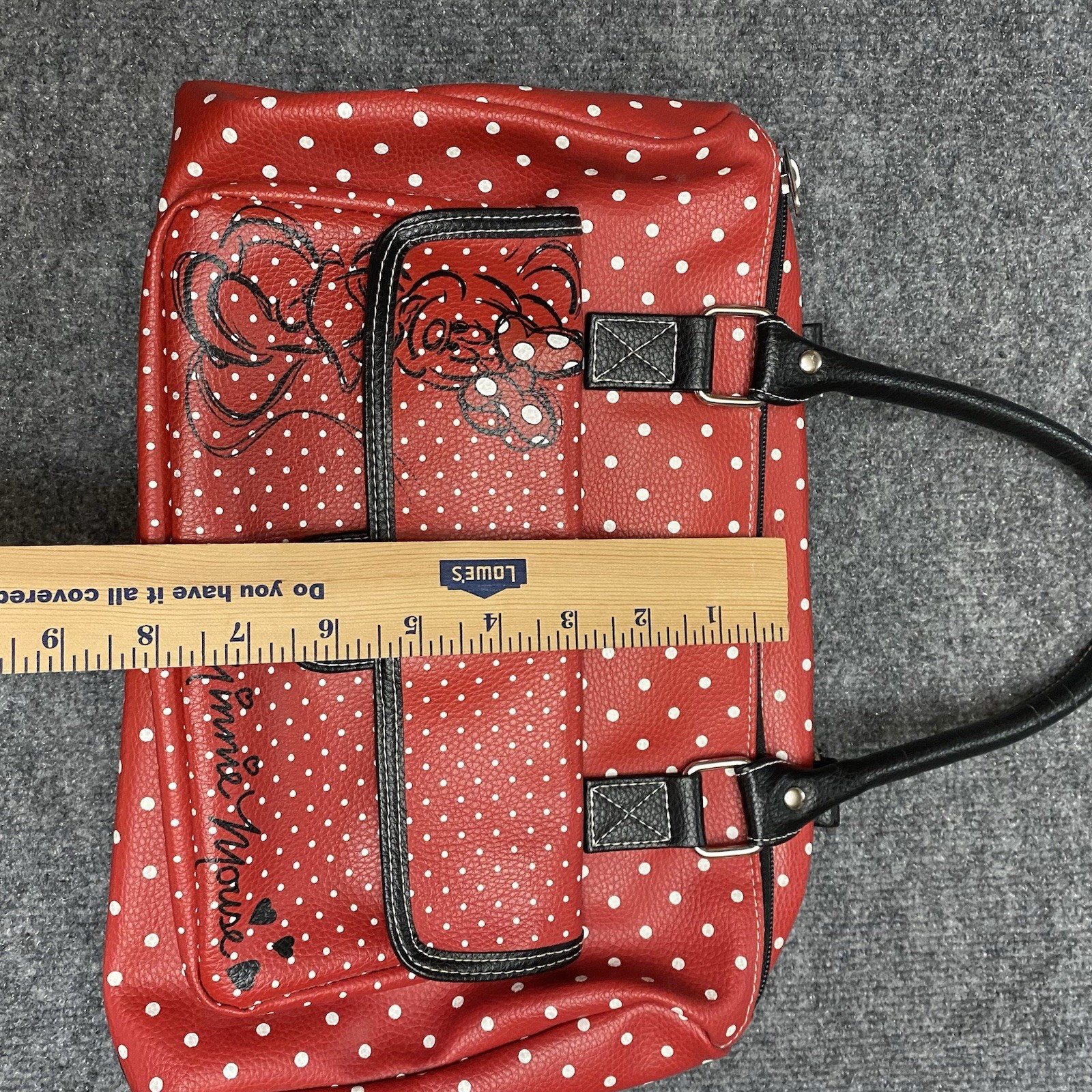 Disney Parks Authentic Minnie Mouse Red & White Polkadots Handbag Disney World