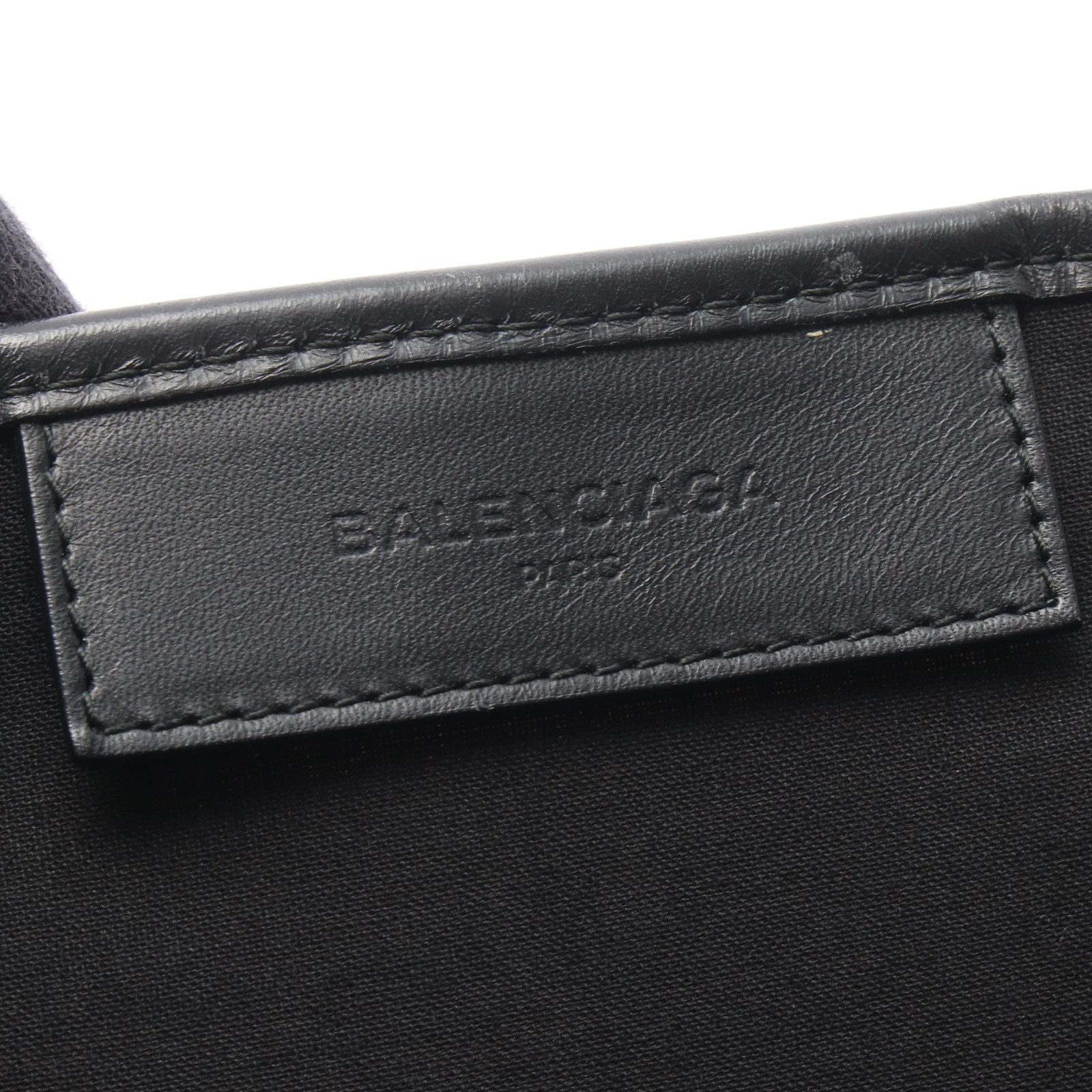 Balenciaga NAVY CABAS S Cabas Tote Bag Black Leather #RCB10133