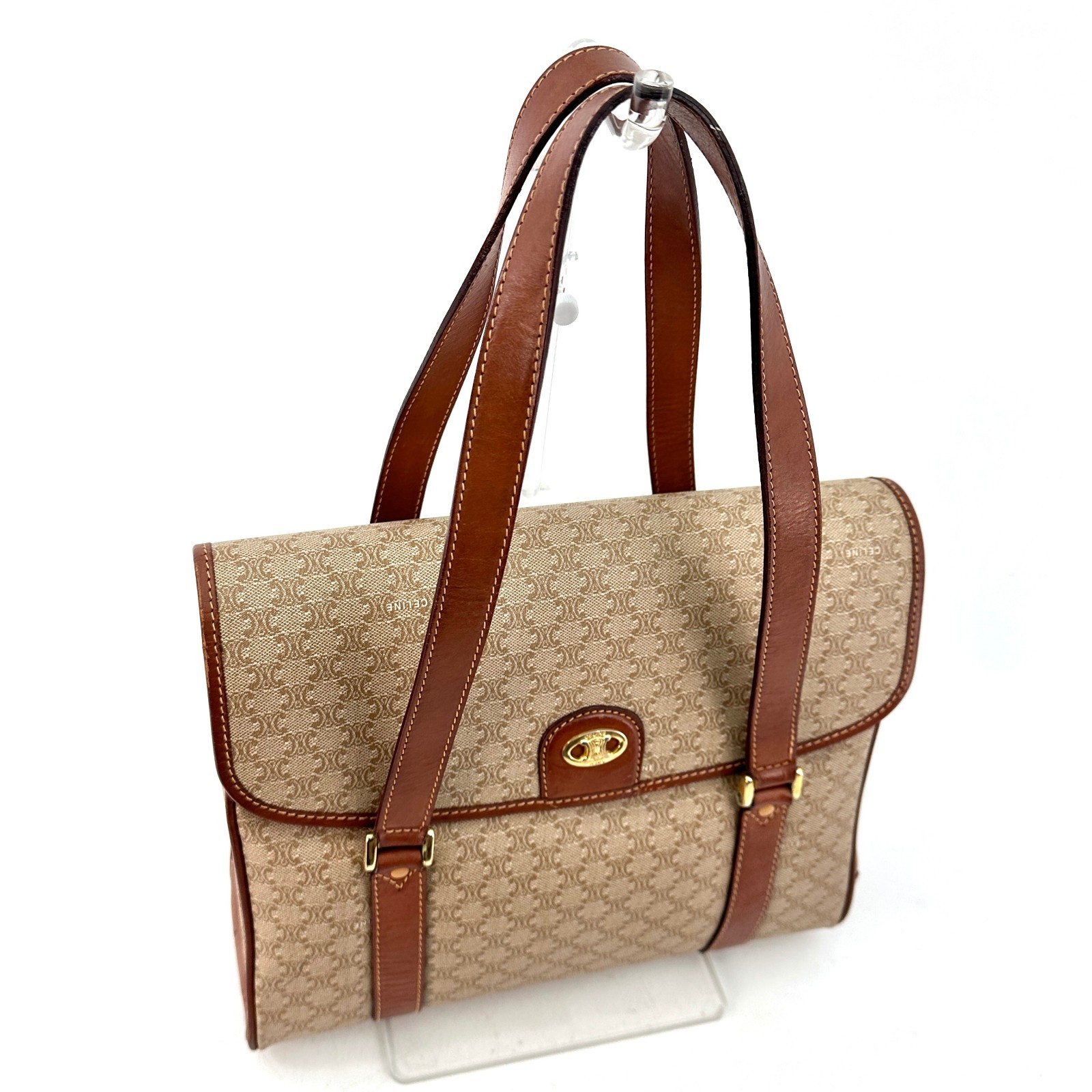 Celine Tote bag PVC Leather Macadam Hand bag Authentic