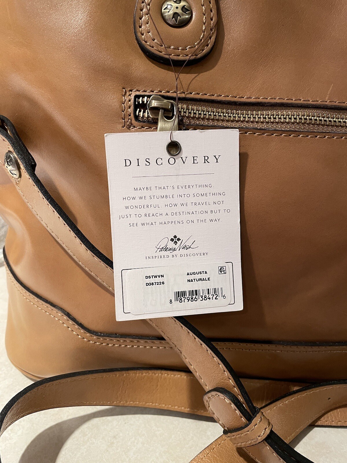 NEW Patricia Nash Ltd Edition Discovery Large Washed Woven Augusta Satchel