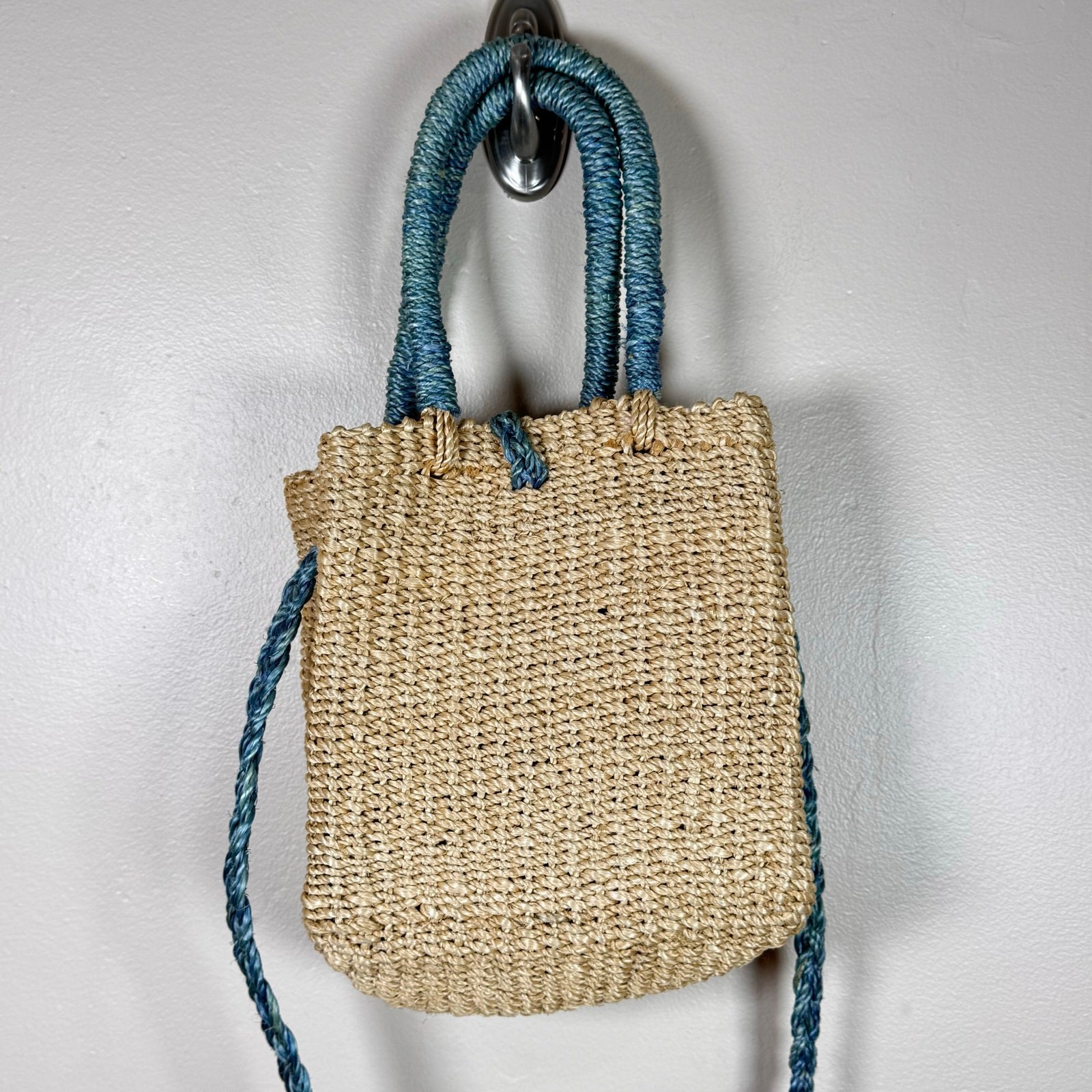VTG Croft & Borrow Straw Bag Fish 90s Y2K Crossbody Tote Beach Vacation