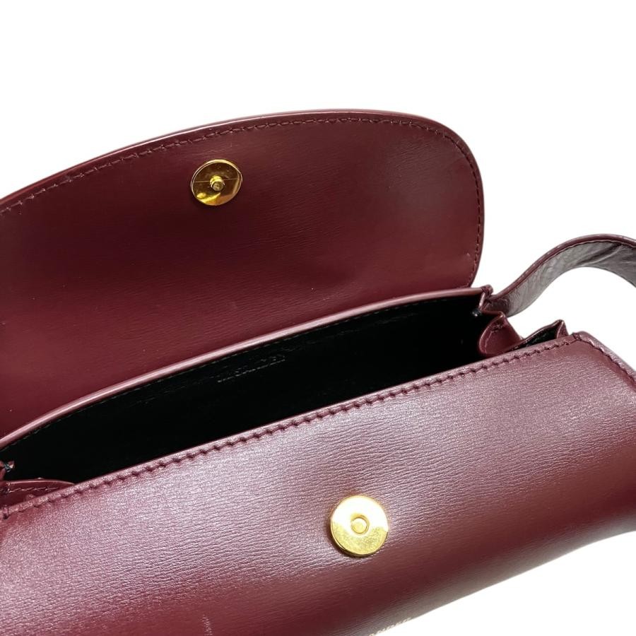 JIL SANDER Bag: Cannolo Mini Wine Red W22H10D9cm w/o accessories;