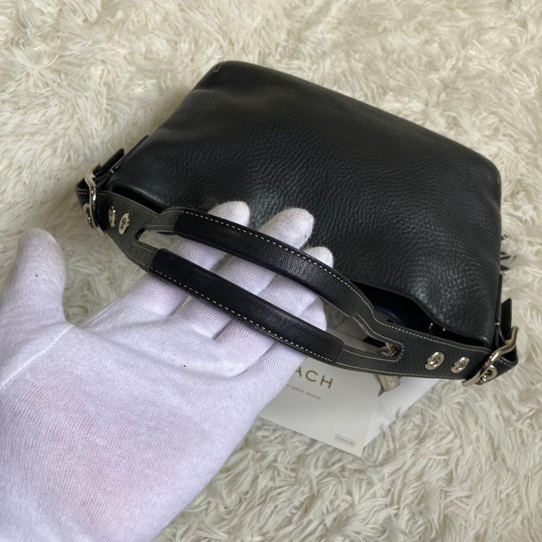 COACH Old COACH One Shoulder Black Leather