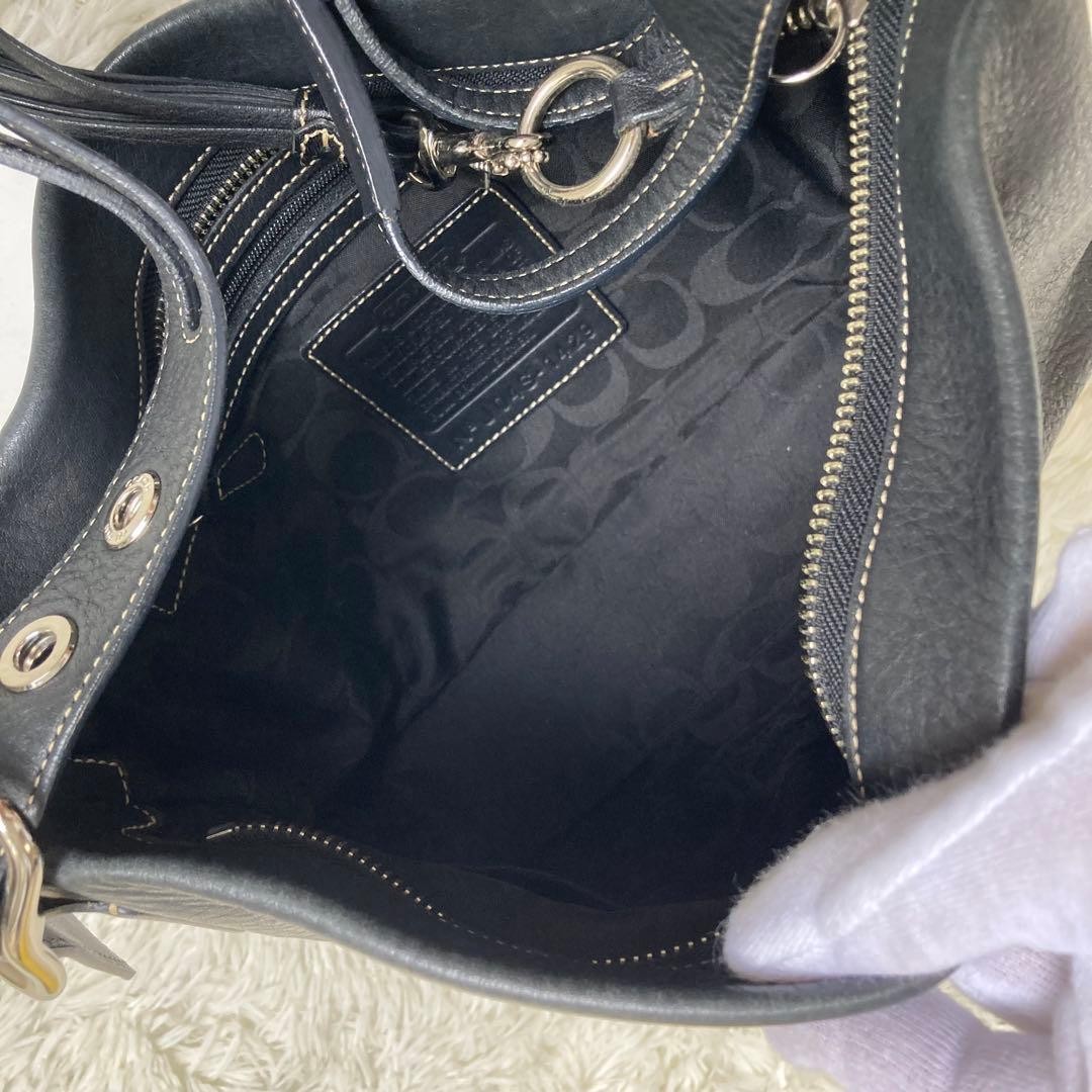 COACH Old COACH One Shoulder Black Leather