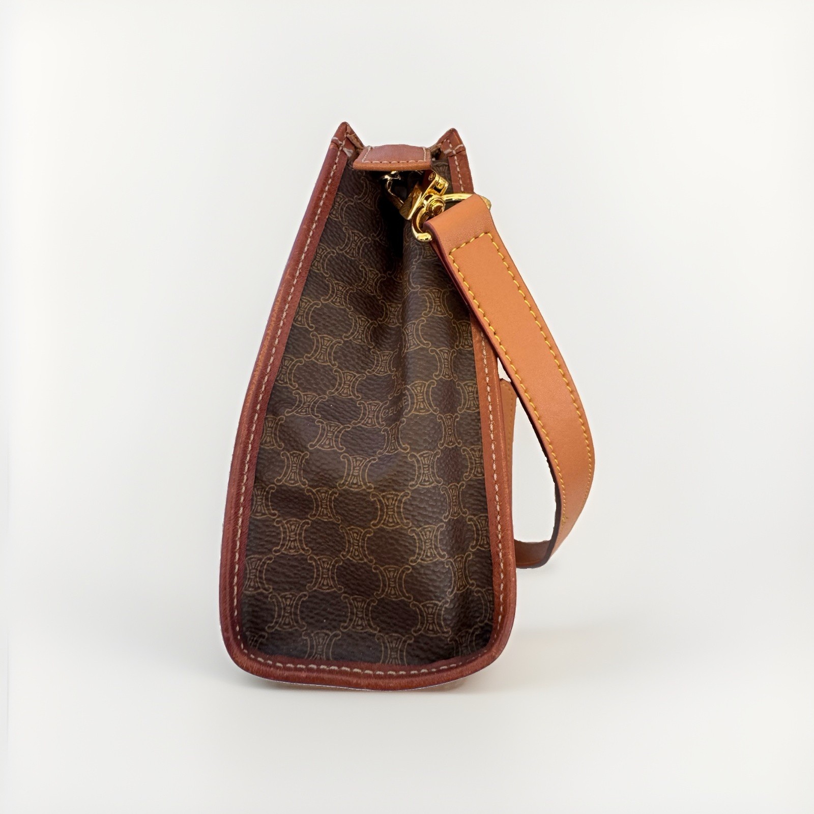 CELINE PARIS BROWN TAN MACADAM MONOGRAM