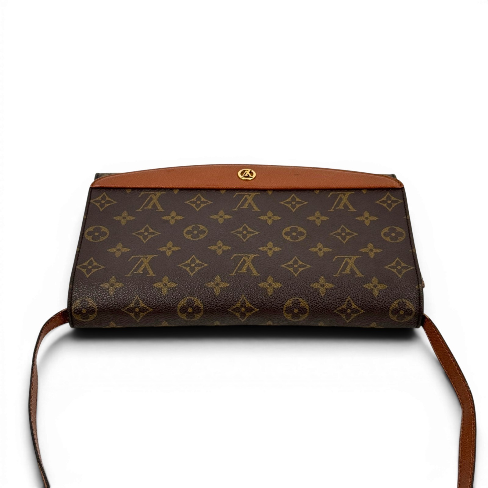LOUIS VUITTON Bordeaux Brown Monogram Canvas 2WAY Flap Shoulder Bag v M51797