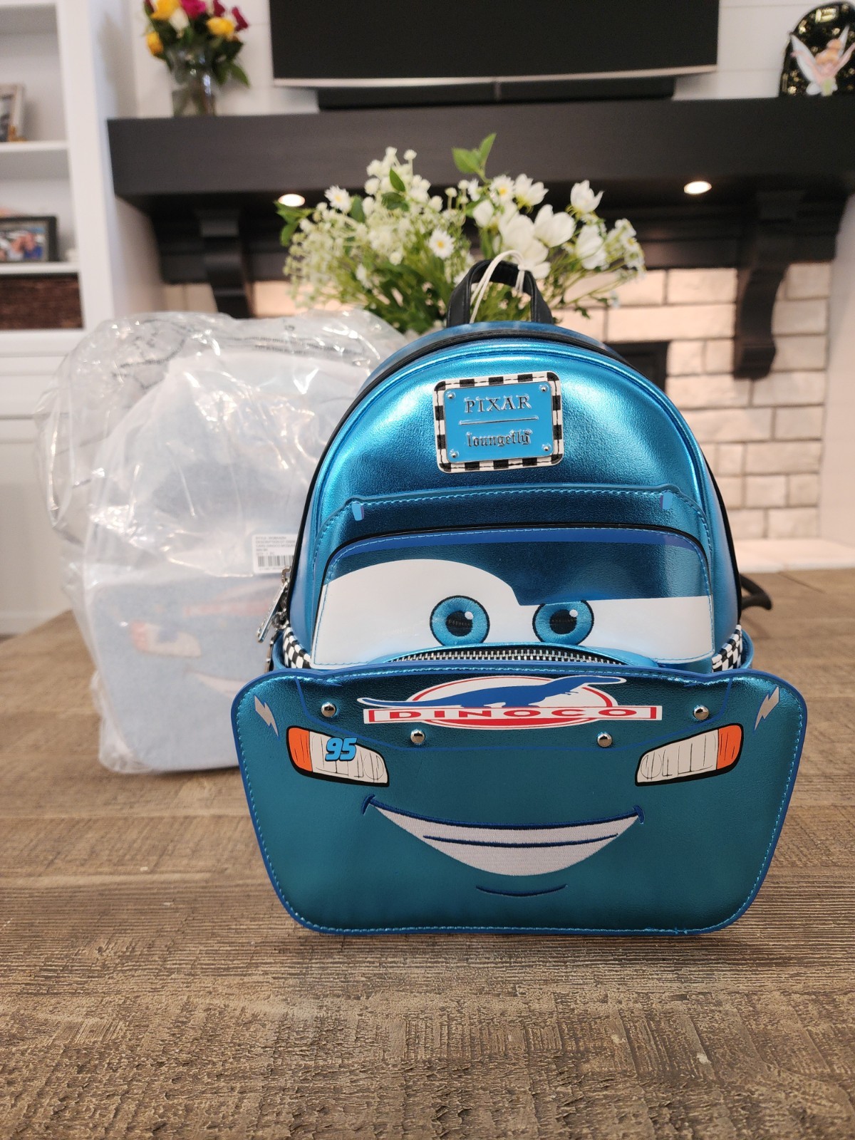 Loungefly Disney Pixar Cars Dinoco Lightning McQueen Cosplay Mini Backpack
