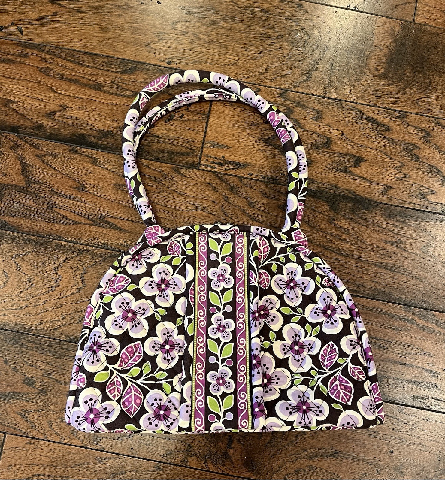 Vera Bradley Eloise Kisslock purse retired “Plum Petals”