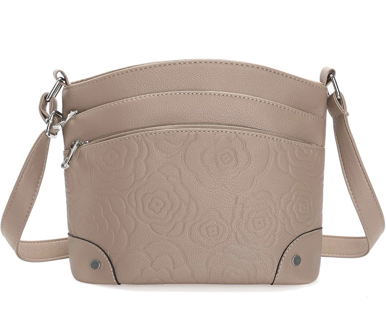 Crossbody Bag for Women Multi Pocket Travel Purse Flower design