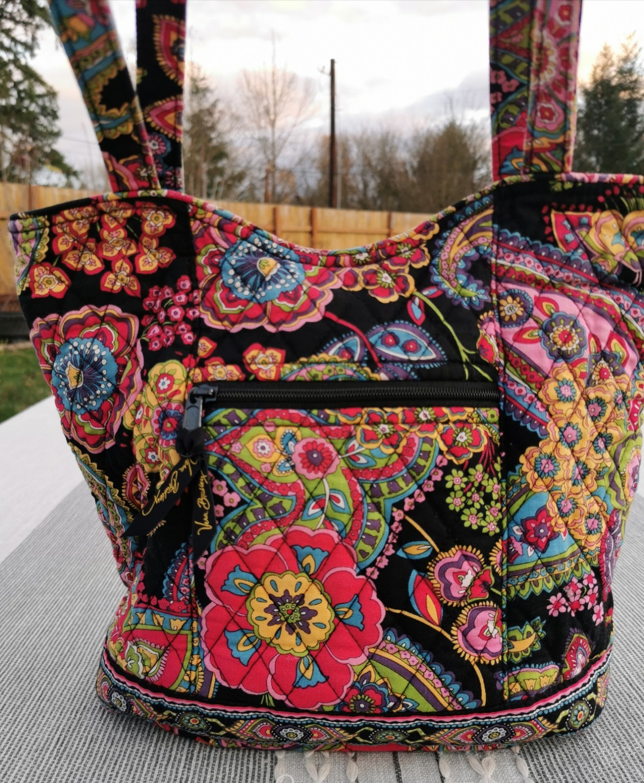 Vera Bradley tote bag “Symphony in Hue” pattern is a retired pattern
