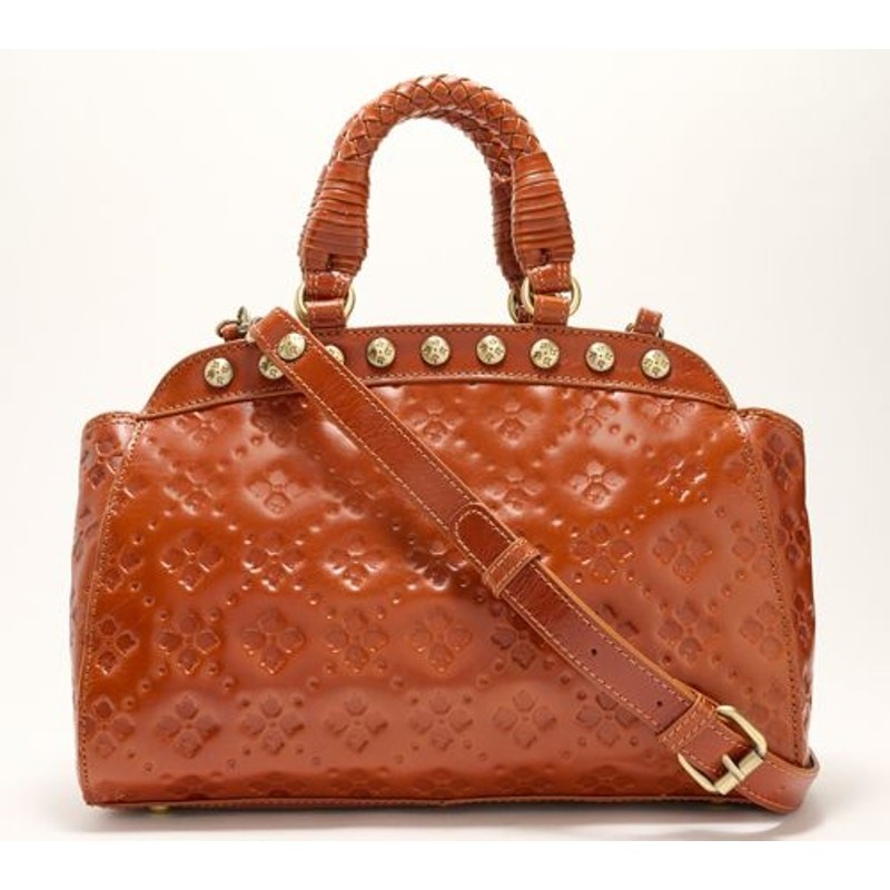 Patricia Nash Womens Purse Discovery Leather Embossed Minor Tan
