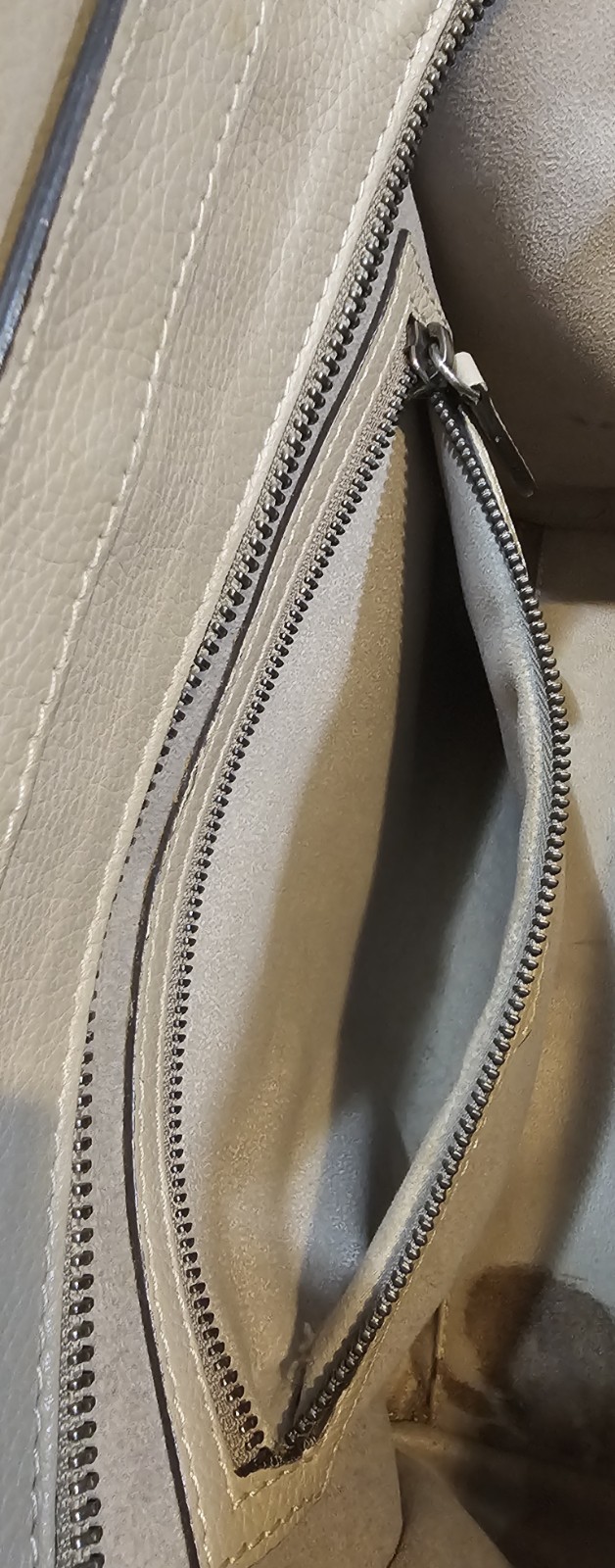 Authentic CELINE Mini Drummed Calfskin Luggage Tote In Dune