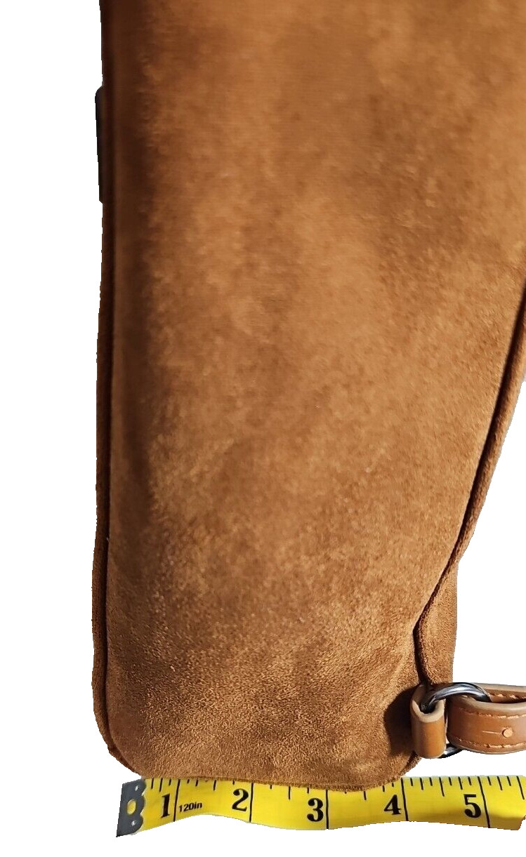BEARPAW Backpack Bag Brown Faux Suede Shearling Flap Women’s Purse 10in X 9.5in