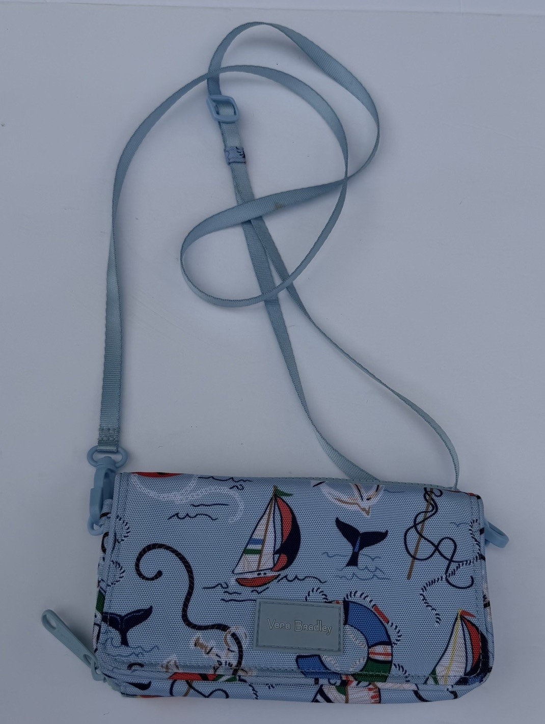 Vera Bradley “Really Regatta” Boat Pattern Clutch/Crossbody RFID Purse