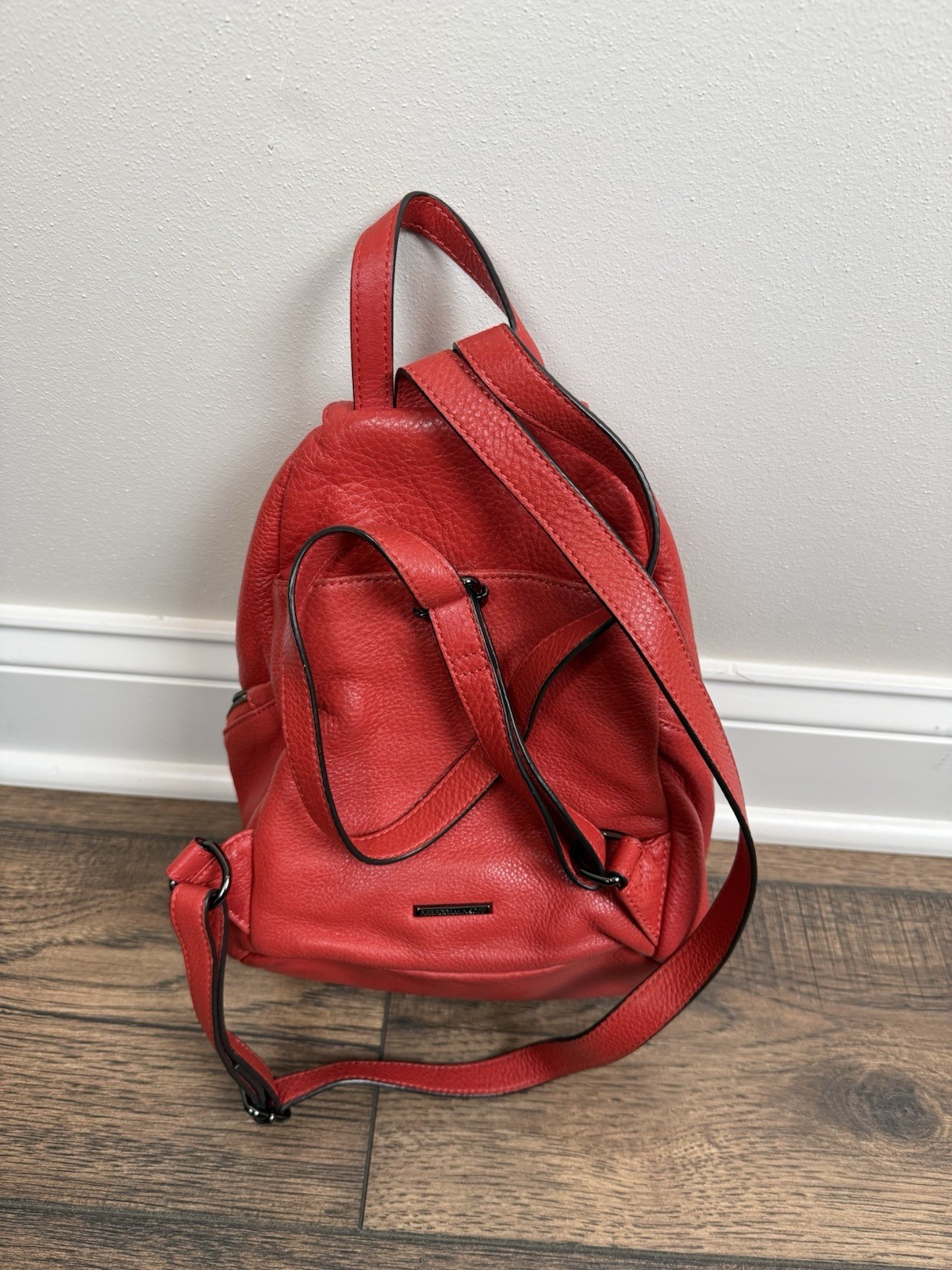 HTF Rare Red Leather Rebecca Minkoff Julian backpack Bag