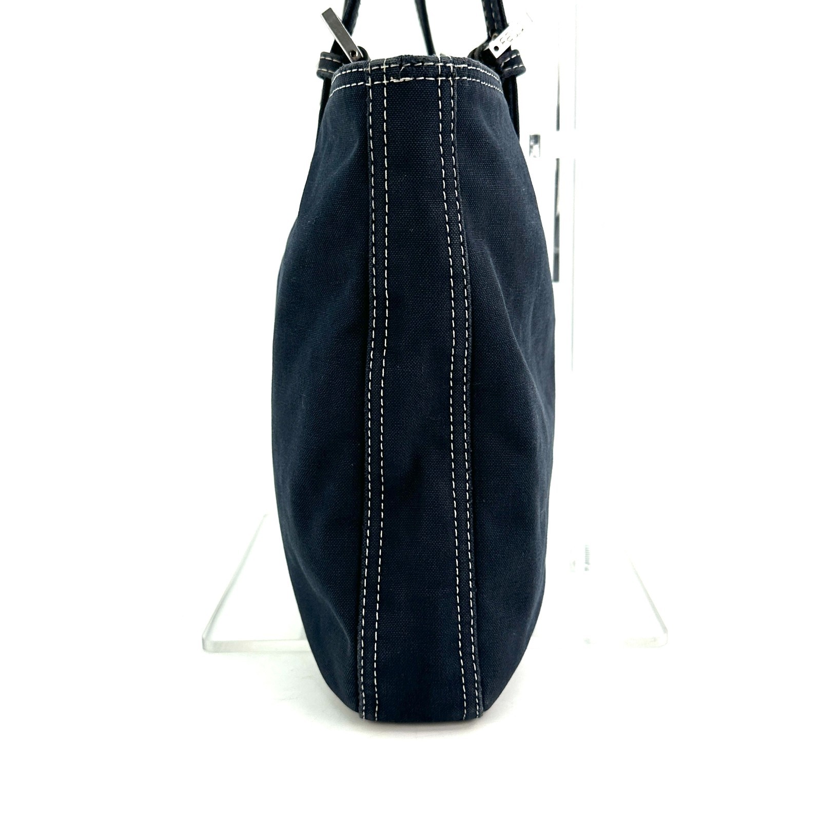 fendi Mamma Baguette Shoulder Bag Denim Tote 308T0302