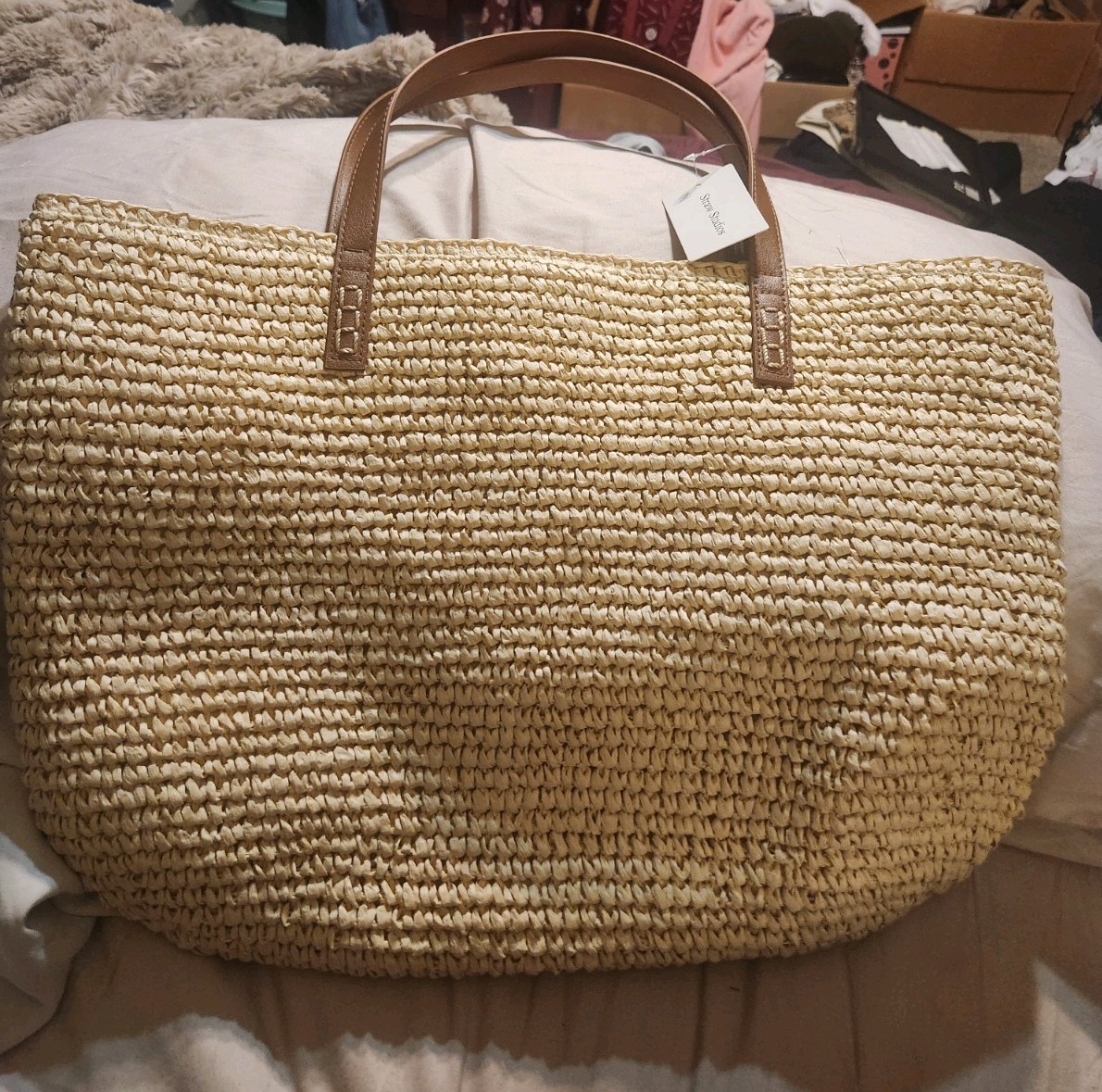 Straw Studios Natural Tote Bag Beach Bag