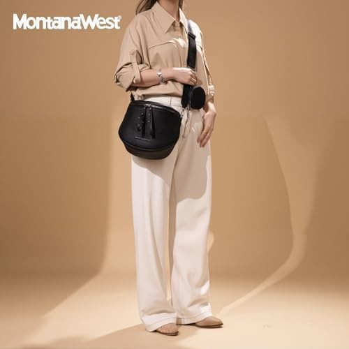 Montana West Crossbody Bag for Women, Large Bum Bag Purse Soft Vegan Leather …