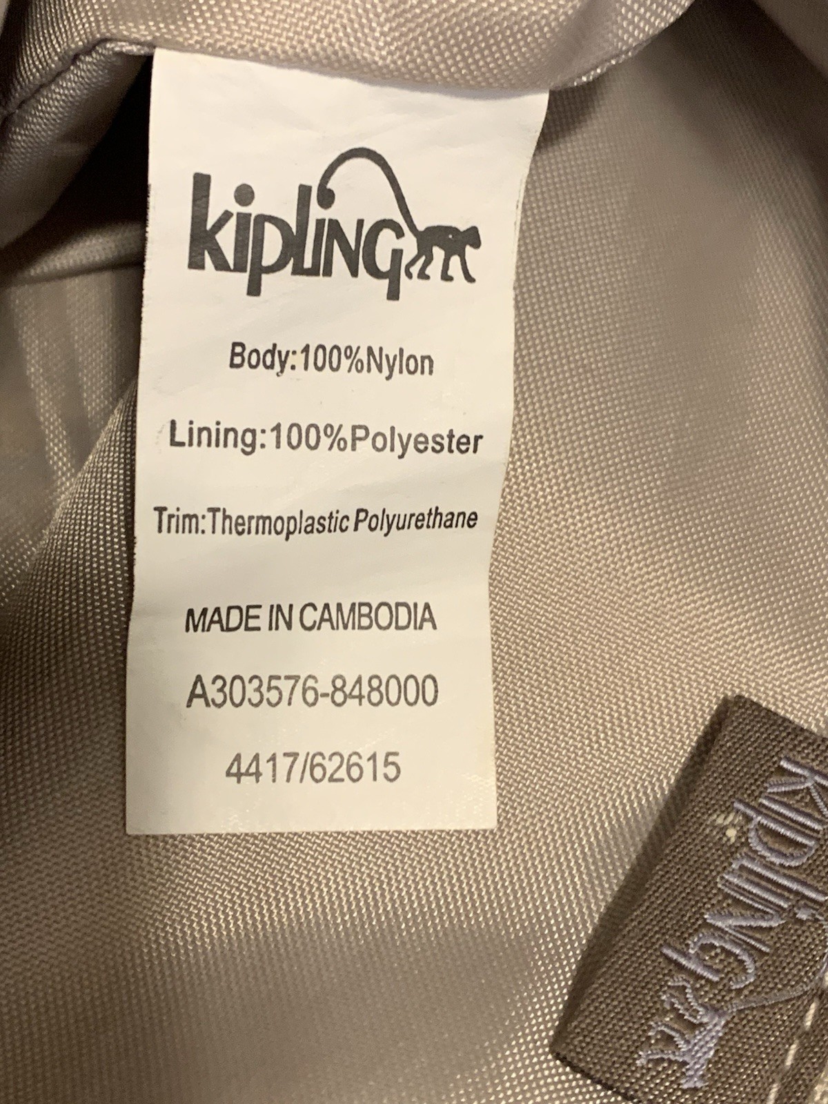Kipling Felicity Tote Crossbody Bag Zip Top ￼Cappuccino Brown A303576