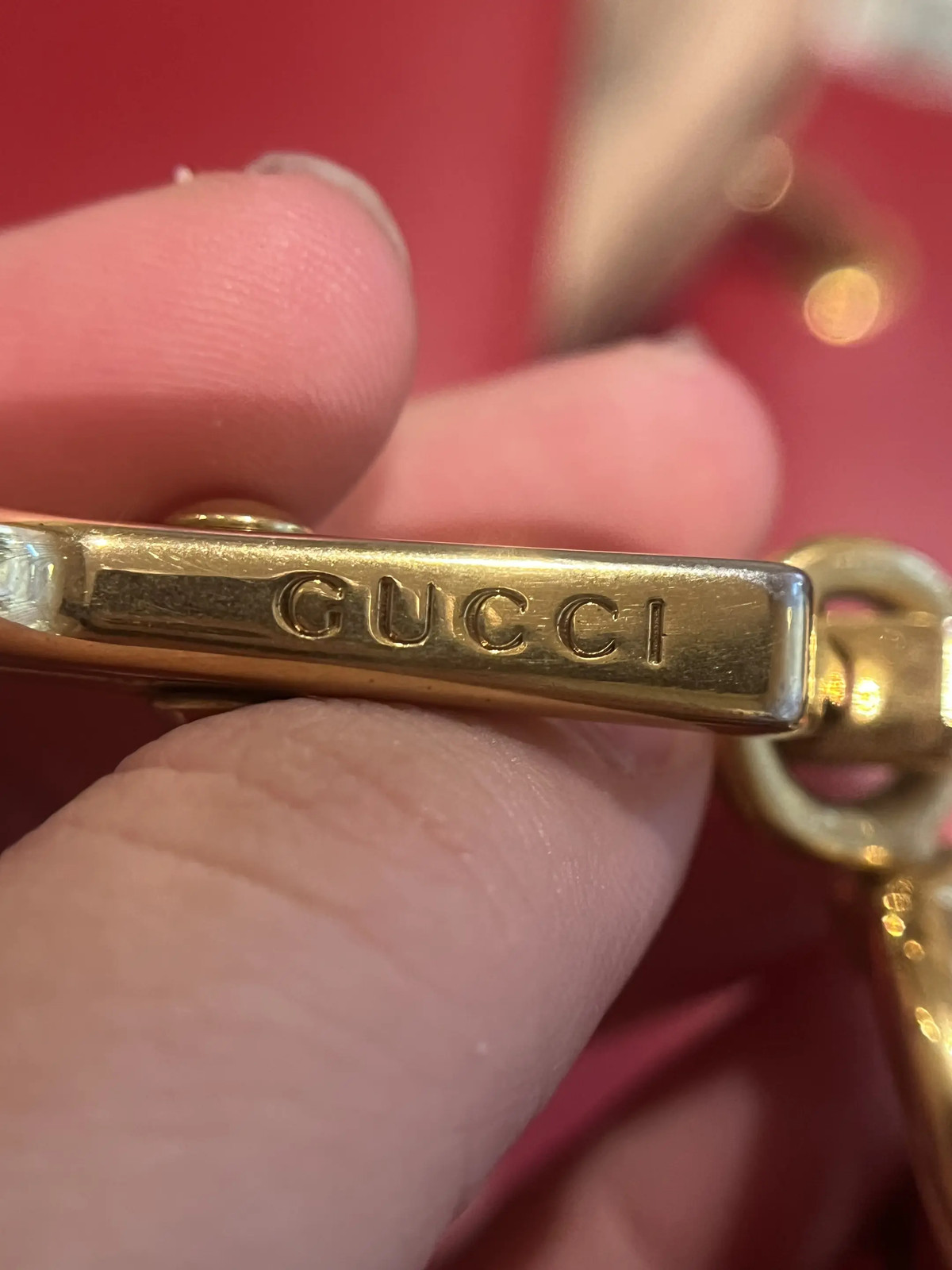 Gucci Margaret Bee Pearl Multicolor Canvas Leather Shoulder Bag