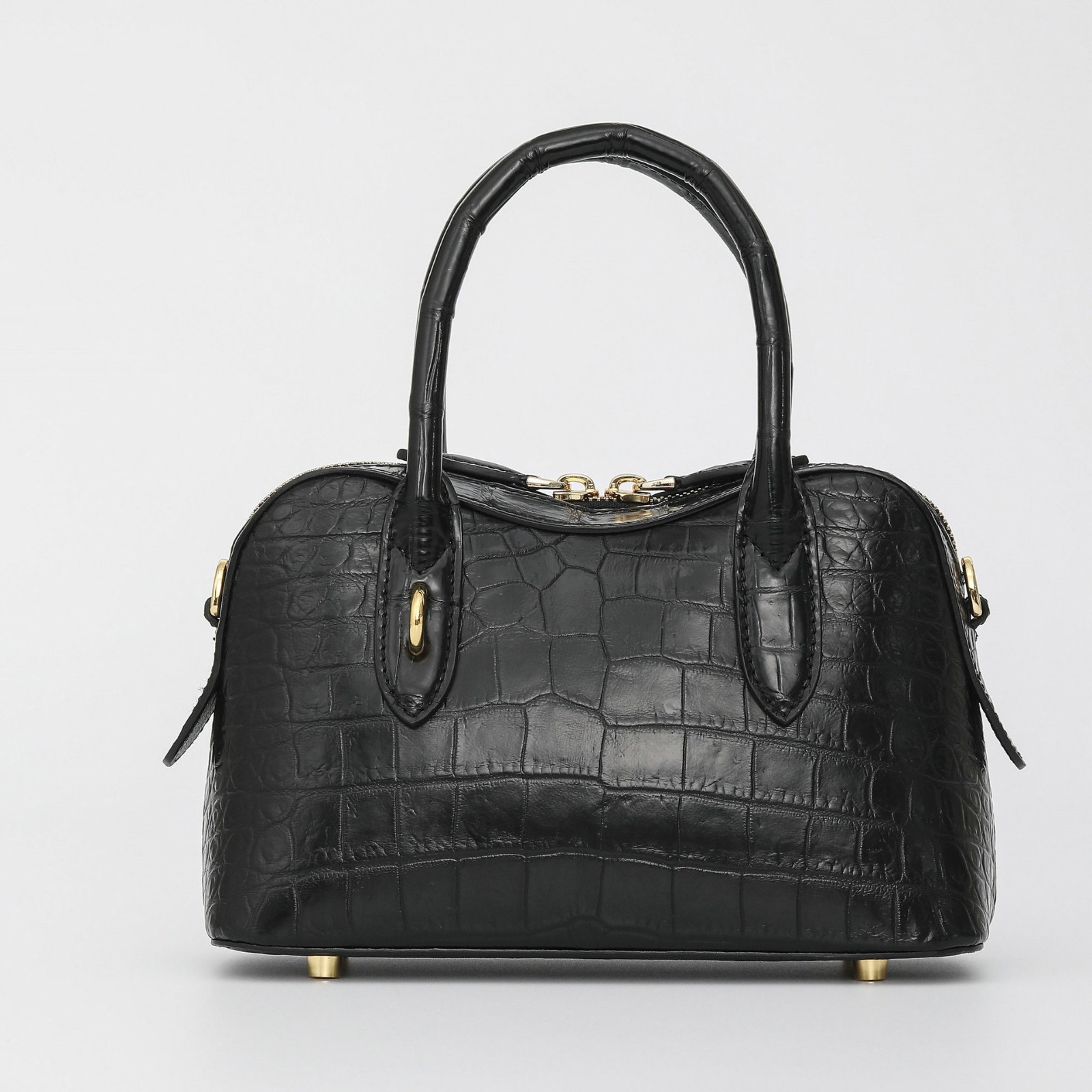 Handcrafted Genuine Croco Belly Skin Handbag Shoulder Bag for women 21*9*13cm