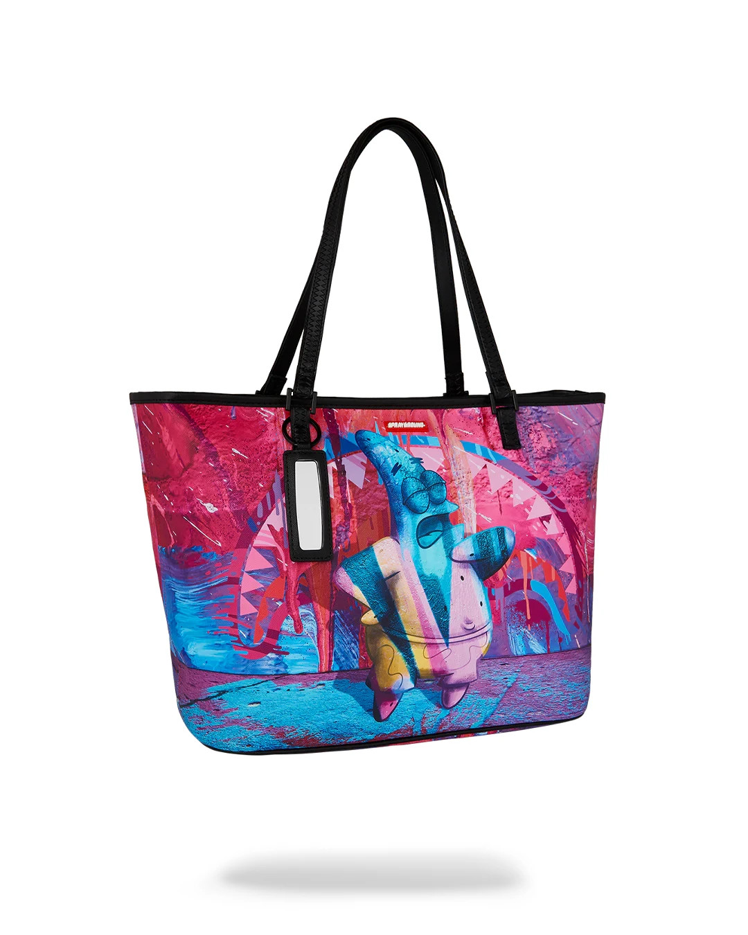 Sprayground Spongebob SPONGEMONET Tote🔥New Black Travel Large Shoulder Bag