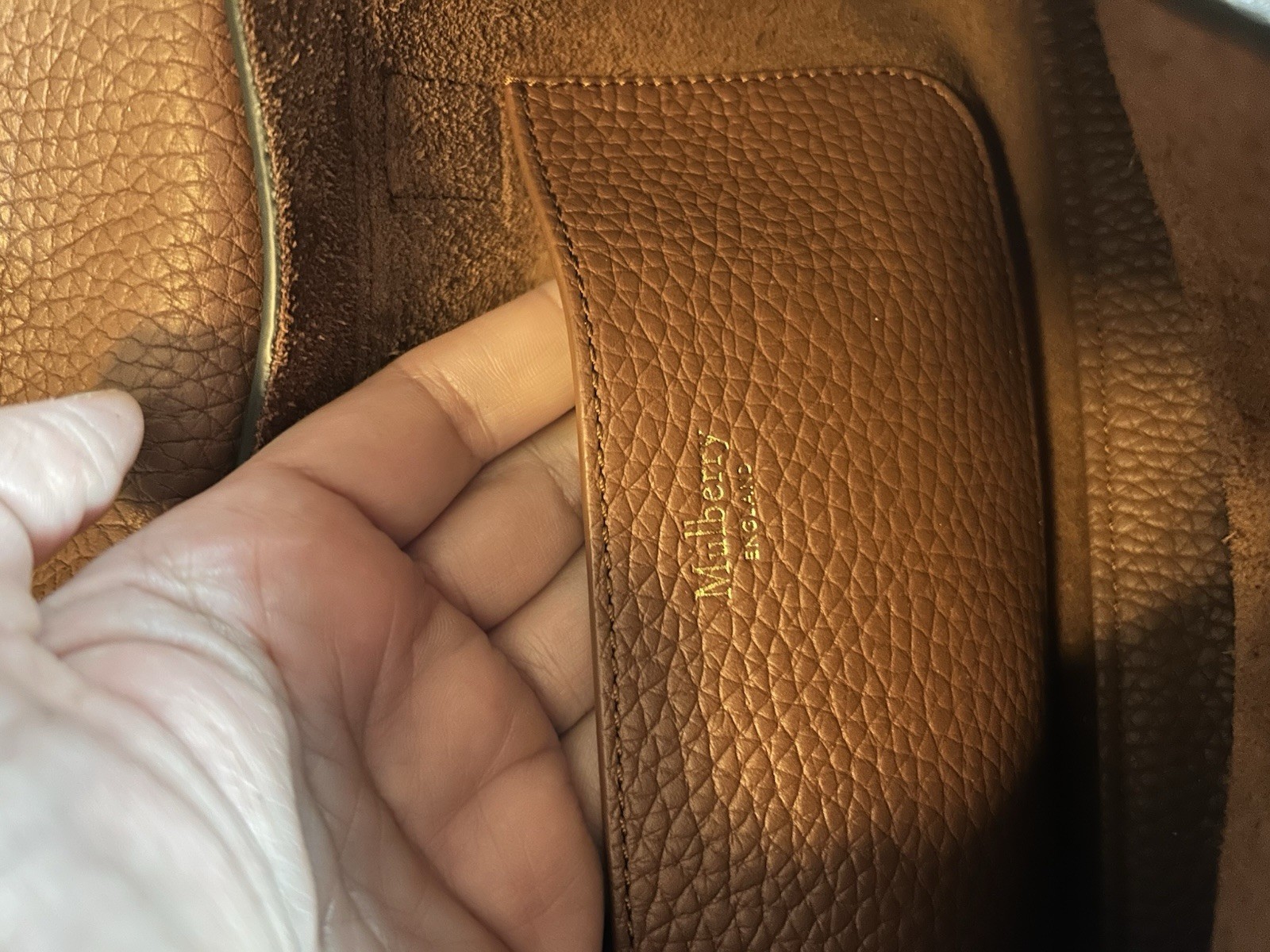 Mulberry Mini Alexa Leather Satchel Chestnut Brown Heavy Grain Retails $1345 EUC