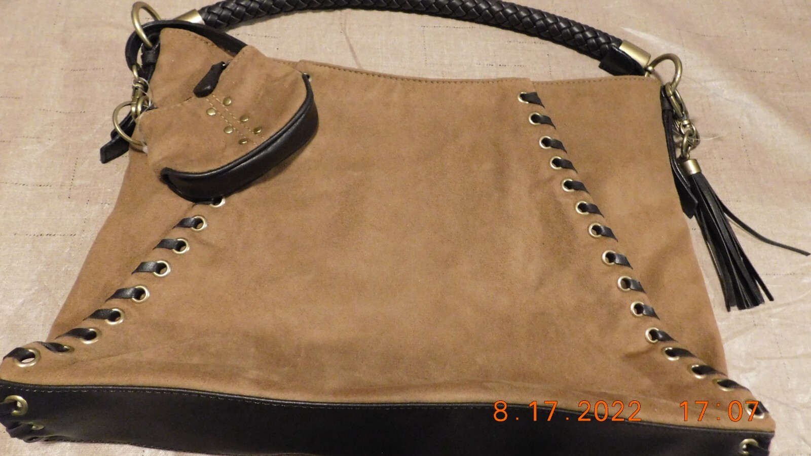 Nine West Western Style Hand Bag With Matching Wallet ( 16 In x 10In x 2.5 In )