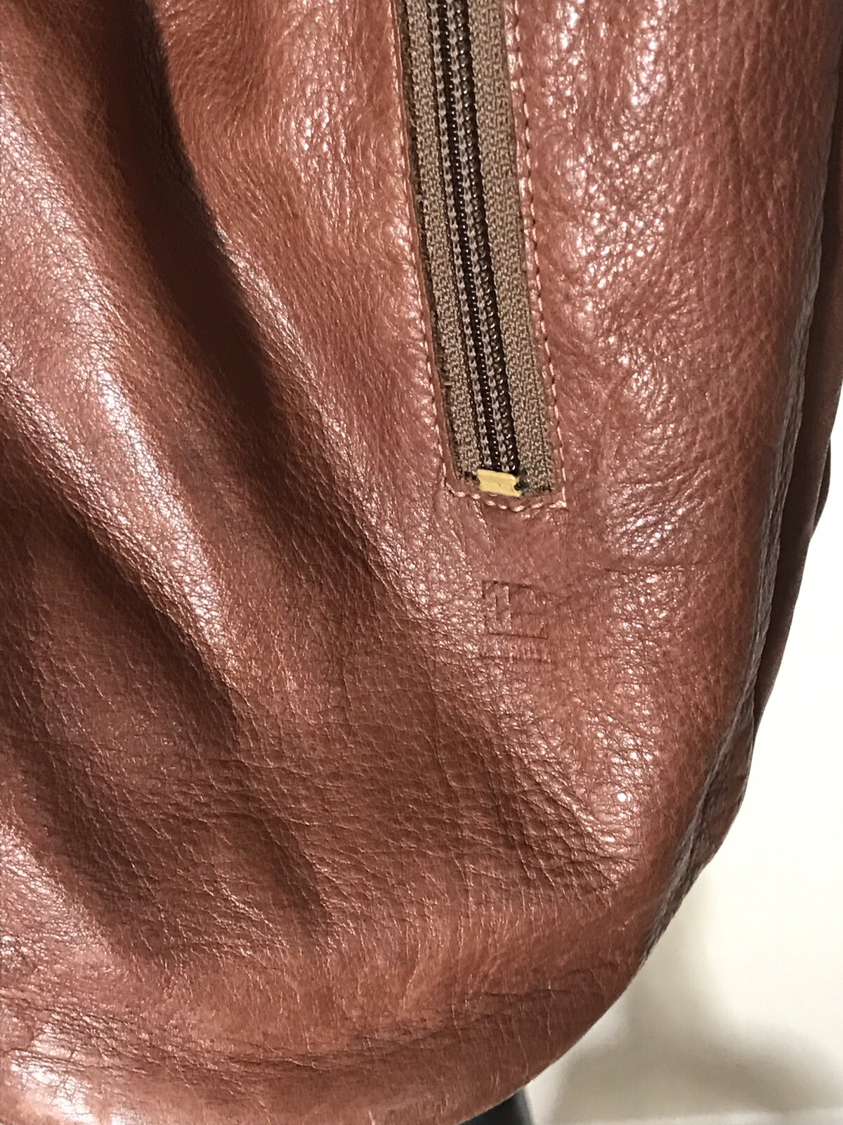 El Portal Genuine Brown Leather Shoulder Bag 1 Compartment Zippered Wallet LARGE