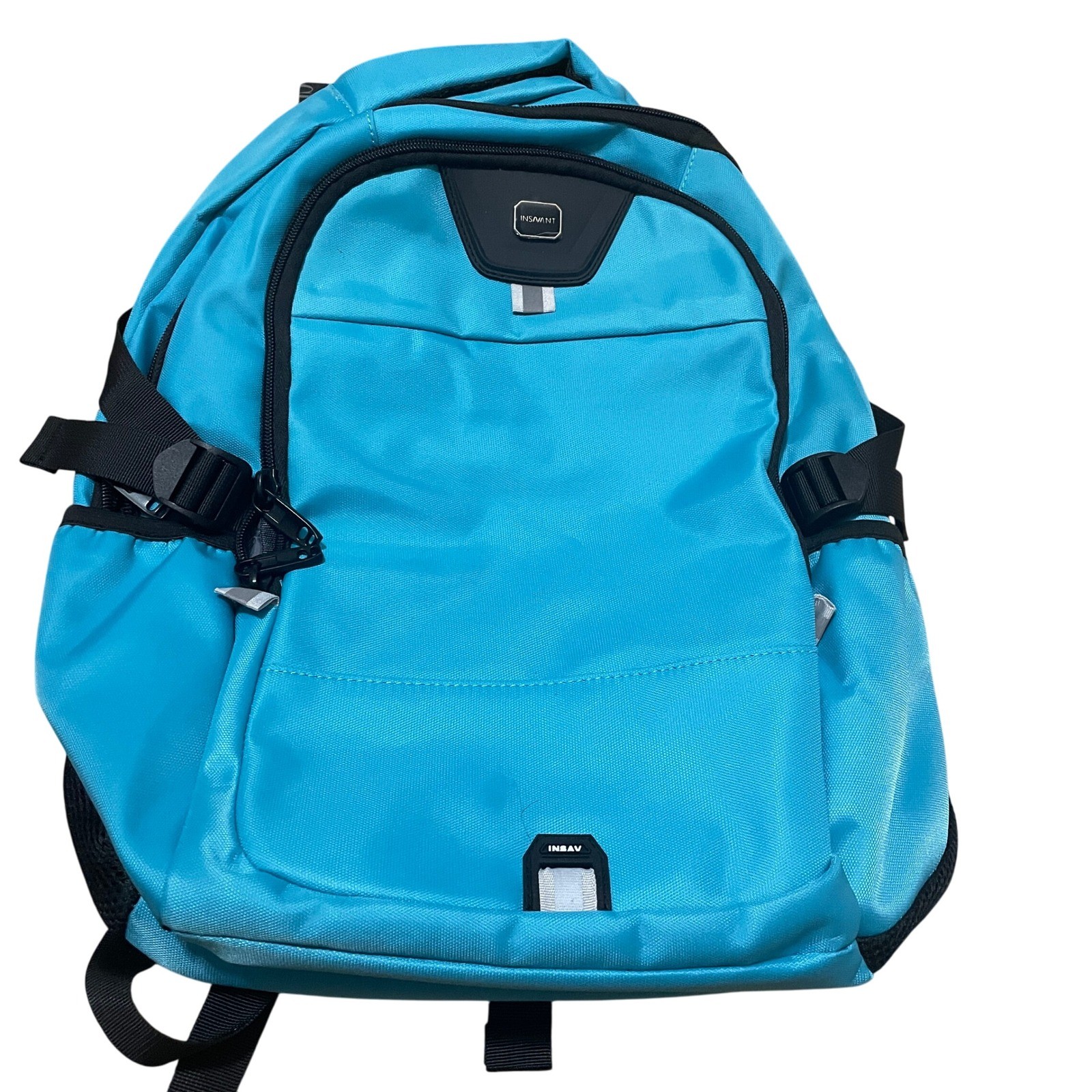 Insavant Blue Oxford Cloth Adjustable Strap Backpack Travel School Work Bag NWT