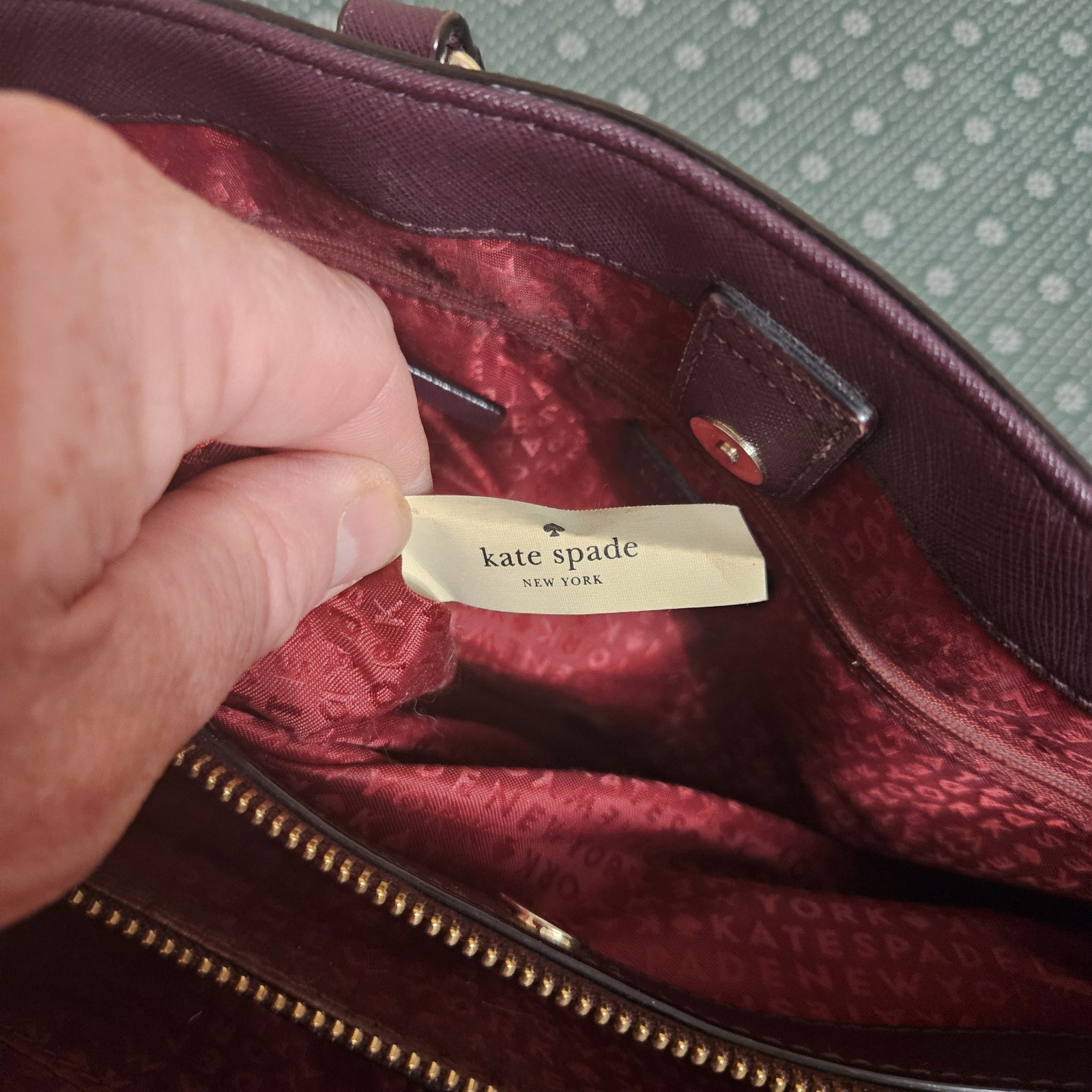 KATE SPADE Laurel Way Evangelie MOHAGANY Convertible Satchel Tote SEE VIDEO