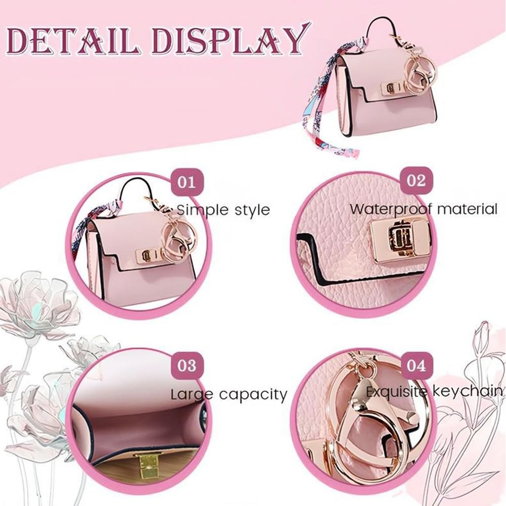 Mini Backpack Keychain Coin Purse for Women Small Keychain Purse Change Pouch Ke