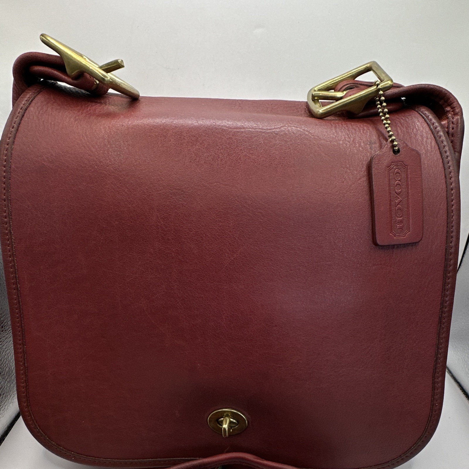 vintage red Coach Stewardess Bag (#9525)