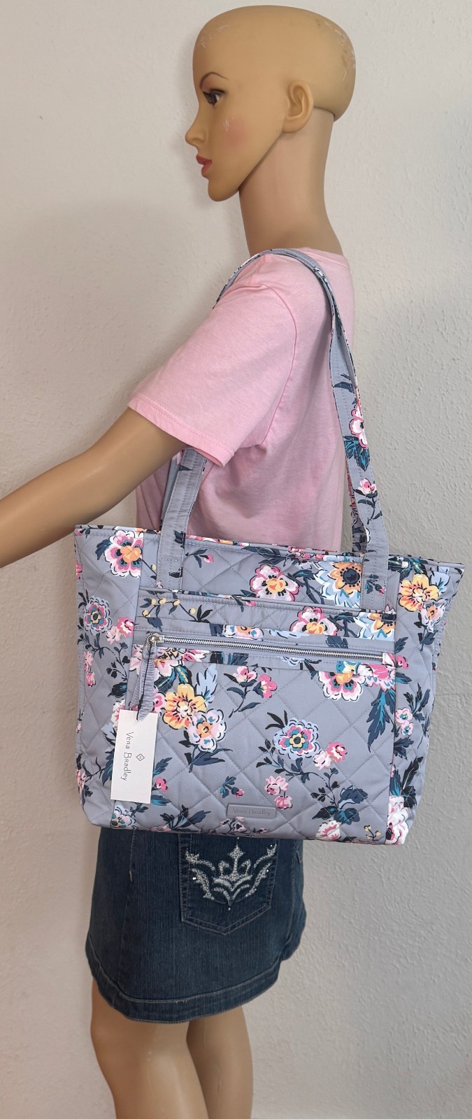 Vera Bradley Small Vera Tote in Performance Twill Parisian Bouquet NWT